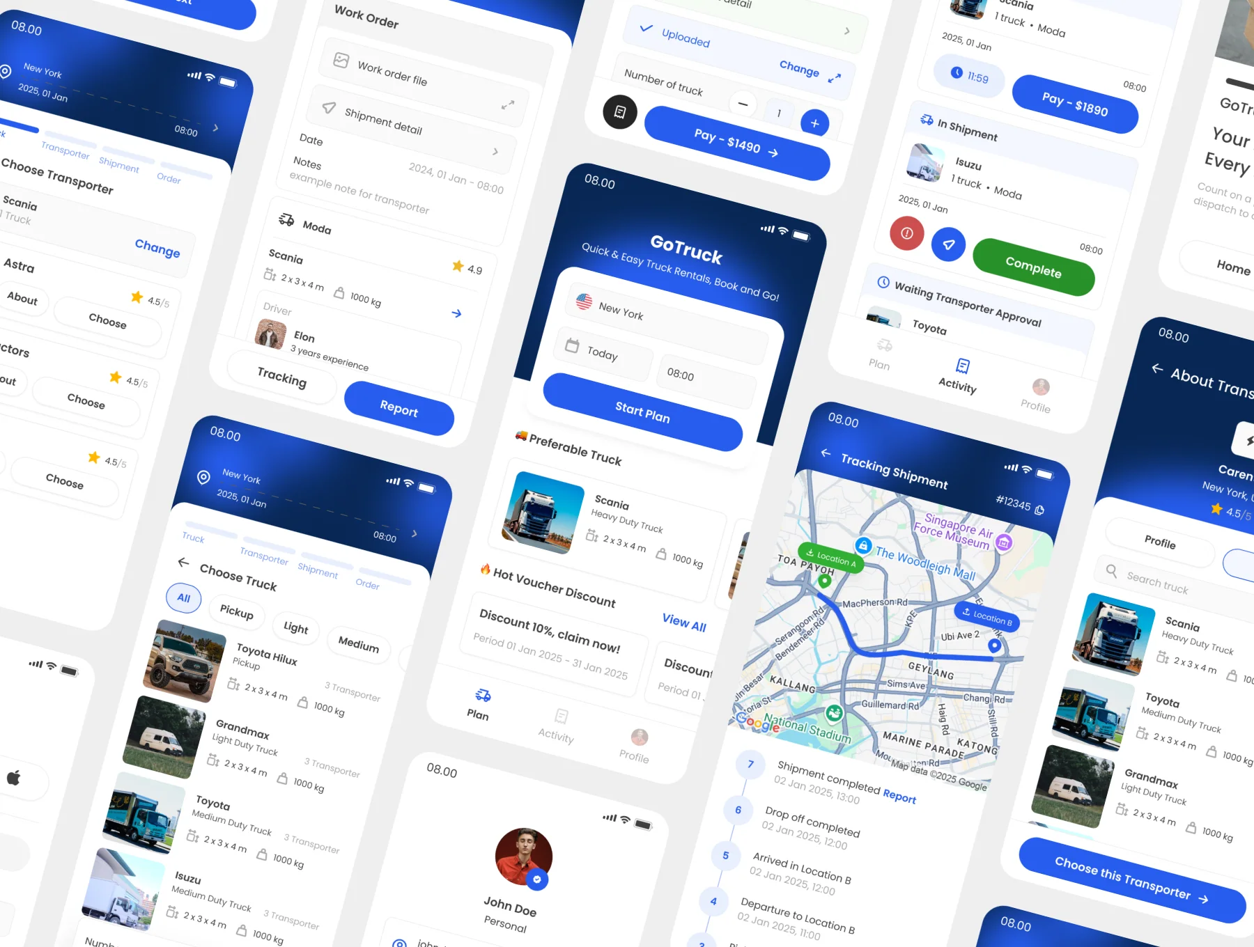 GoTruck - Logistics Delivery App UI Kit 3