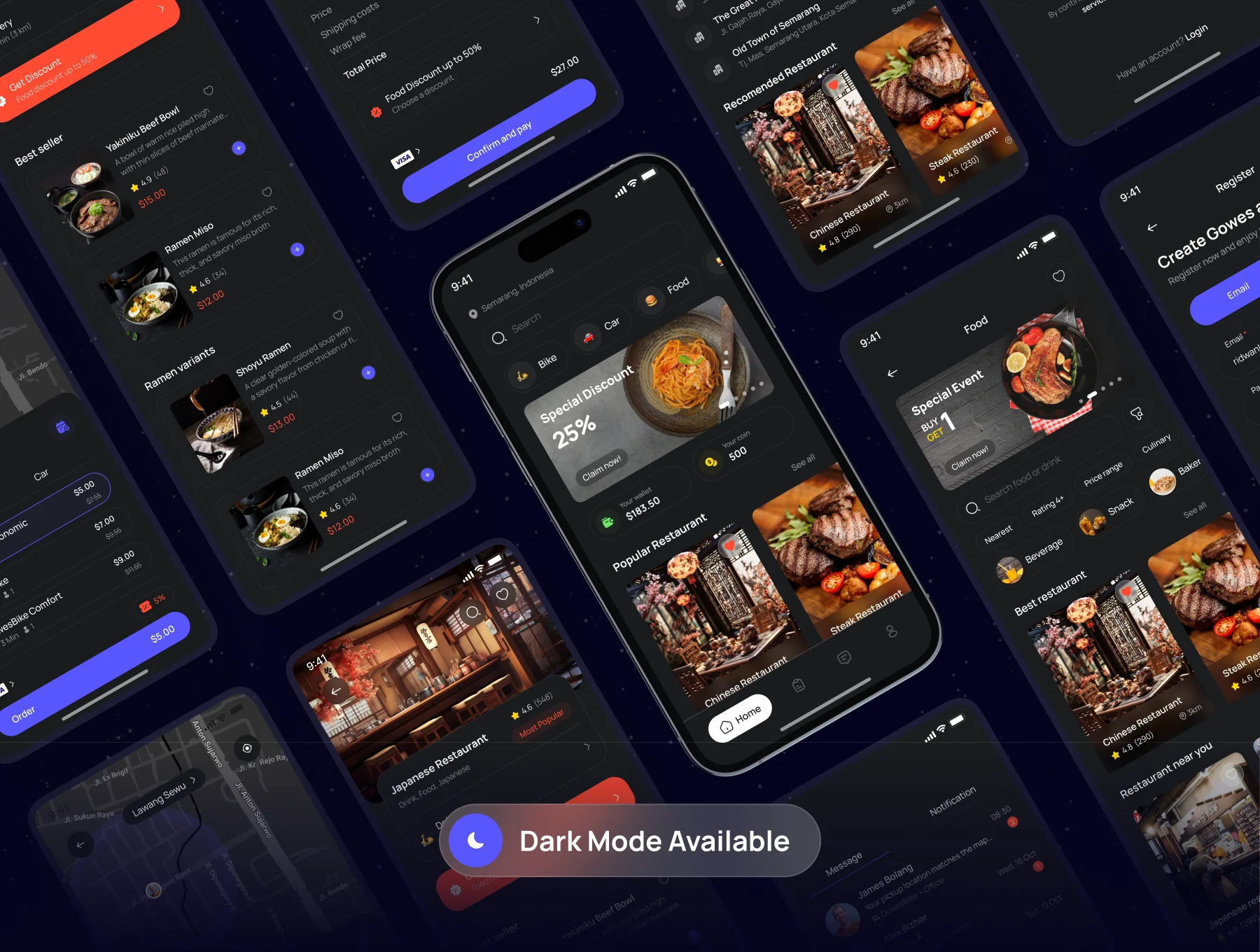 Gowes - Transportation Mobile Apps UI Kit 6