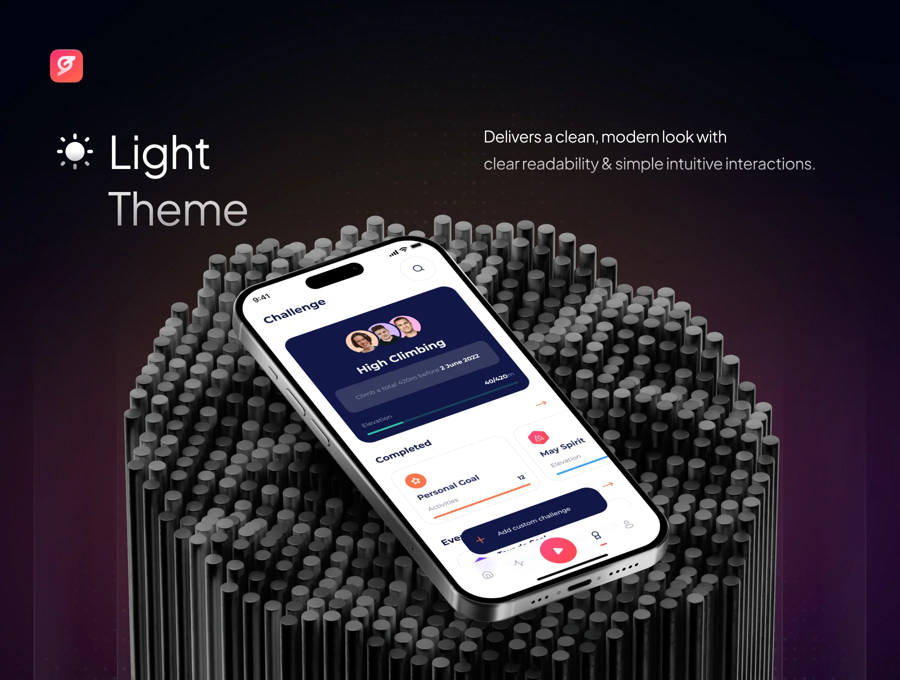 Gowez - Sport Cycling Tracker App UI Kit 5