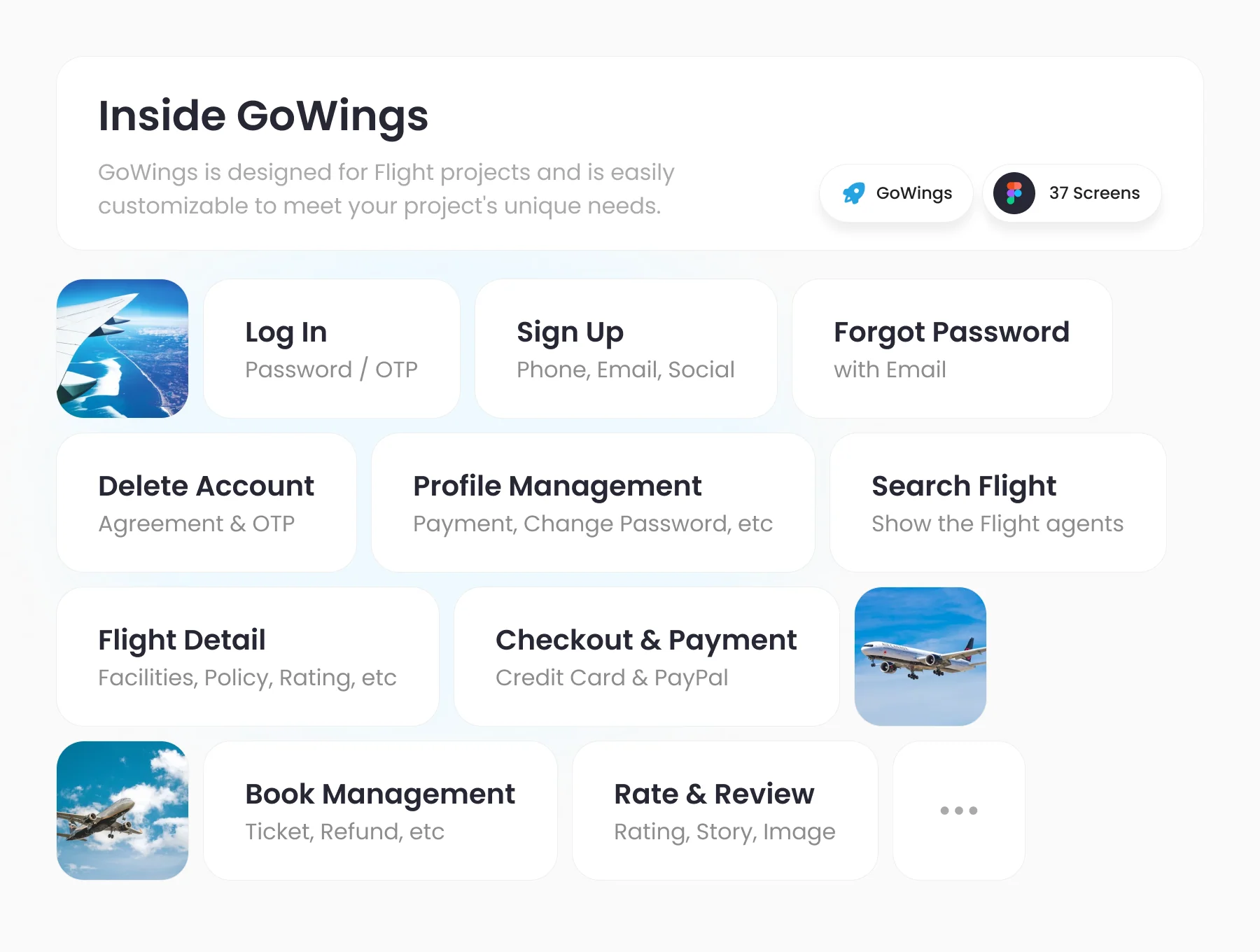GoWings - Flight Booking App UI Kit 5