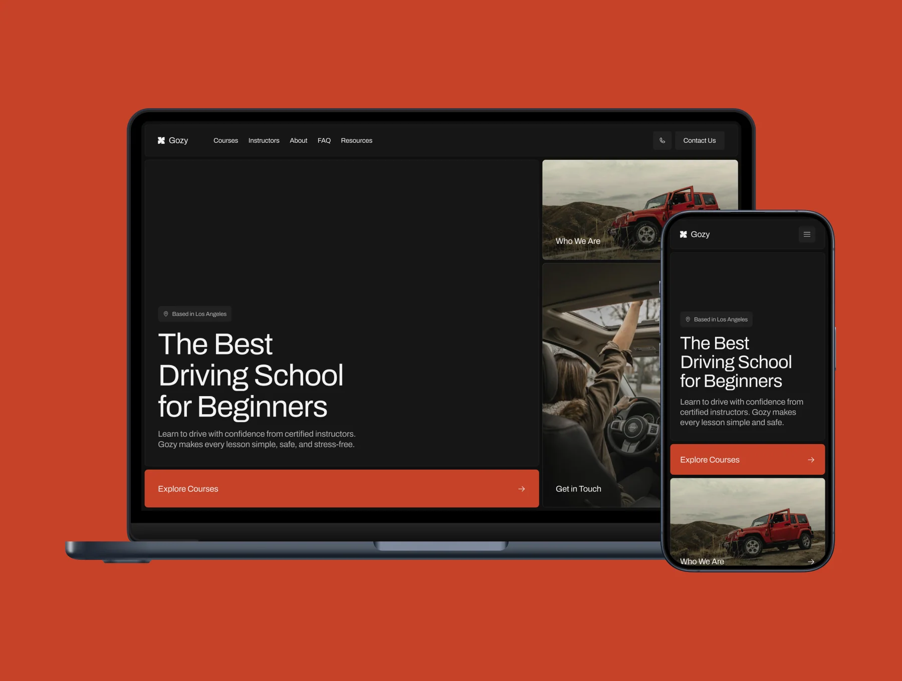 Gozy – Driving School Website 6