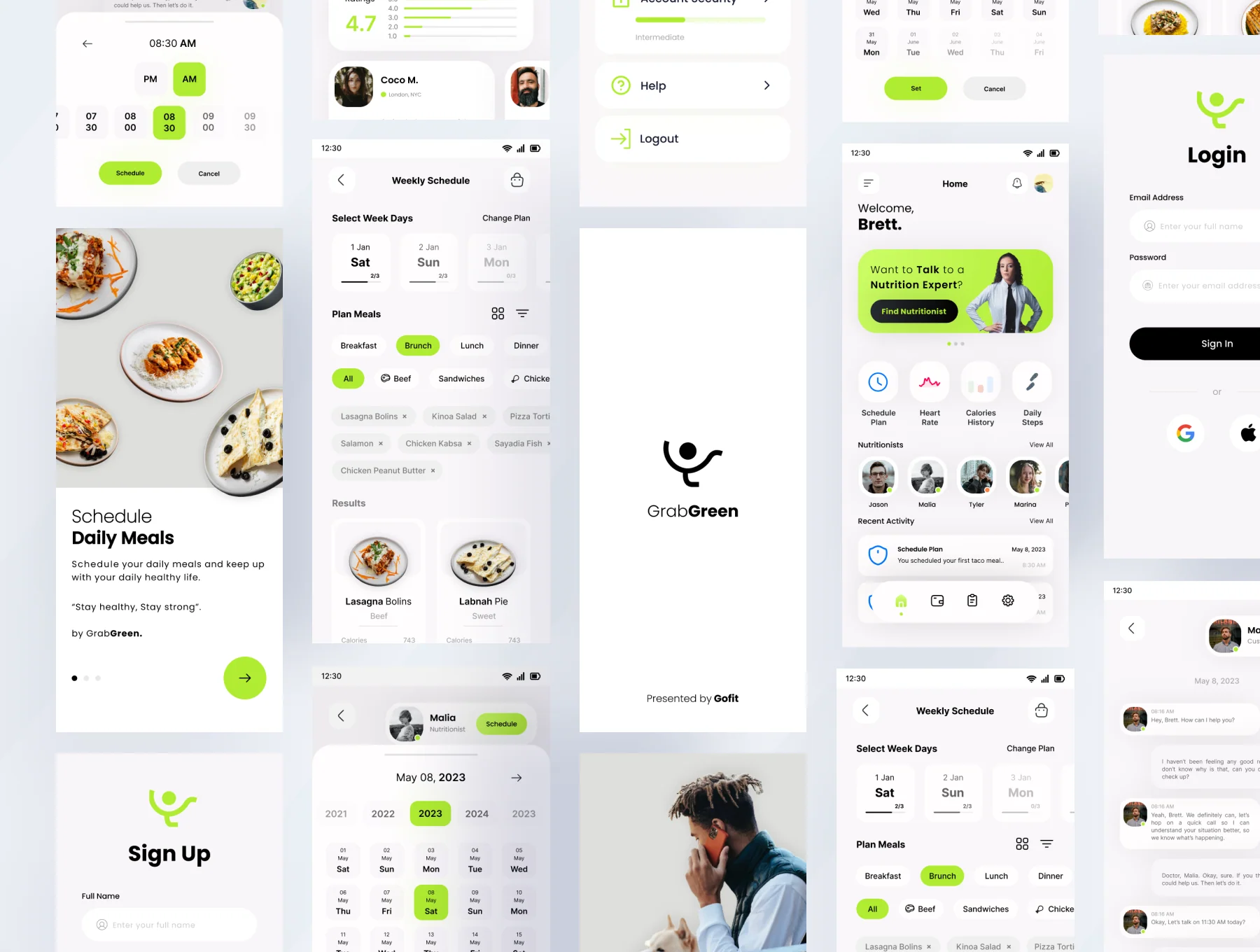 GrabGreen - Daily Healthy Food Meal Planner Mobile App UI Kit 4