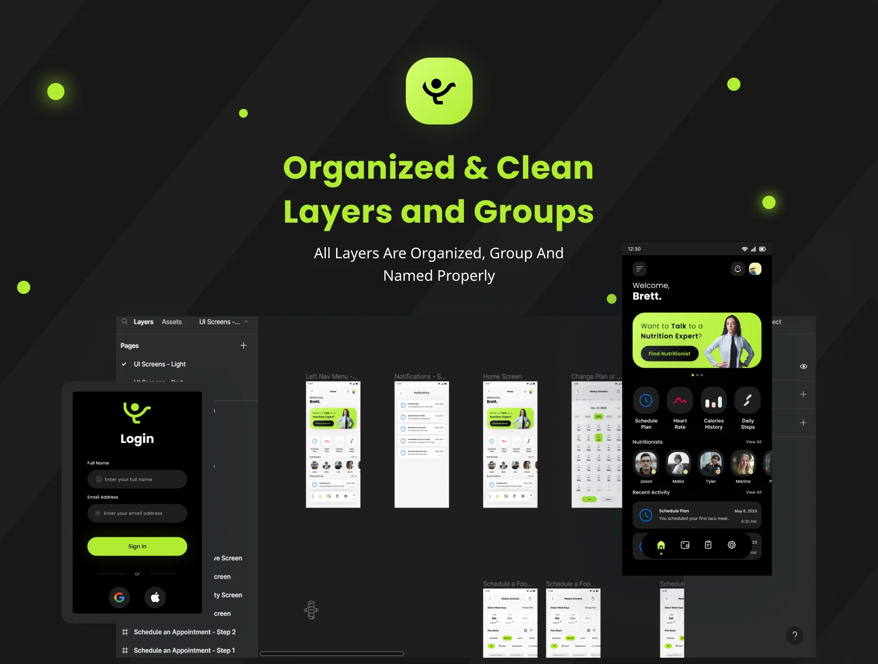 GrabGreen - Daily Healthy Food Meal Planner Mobile App UI Kit 5