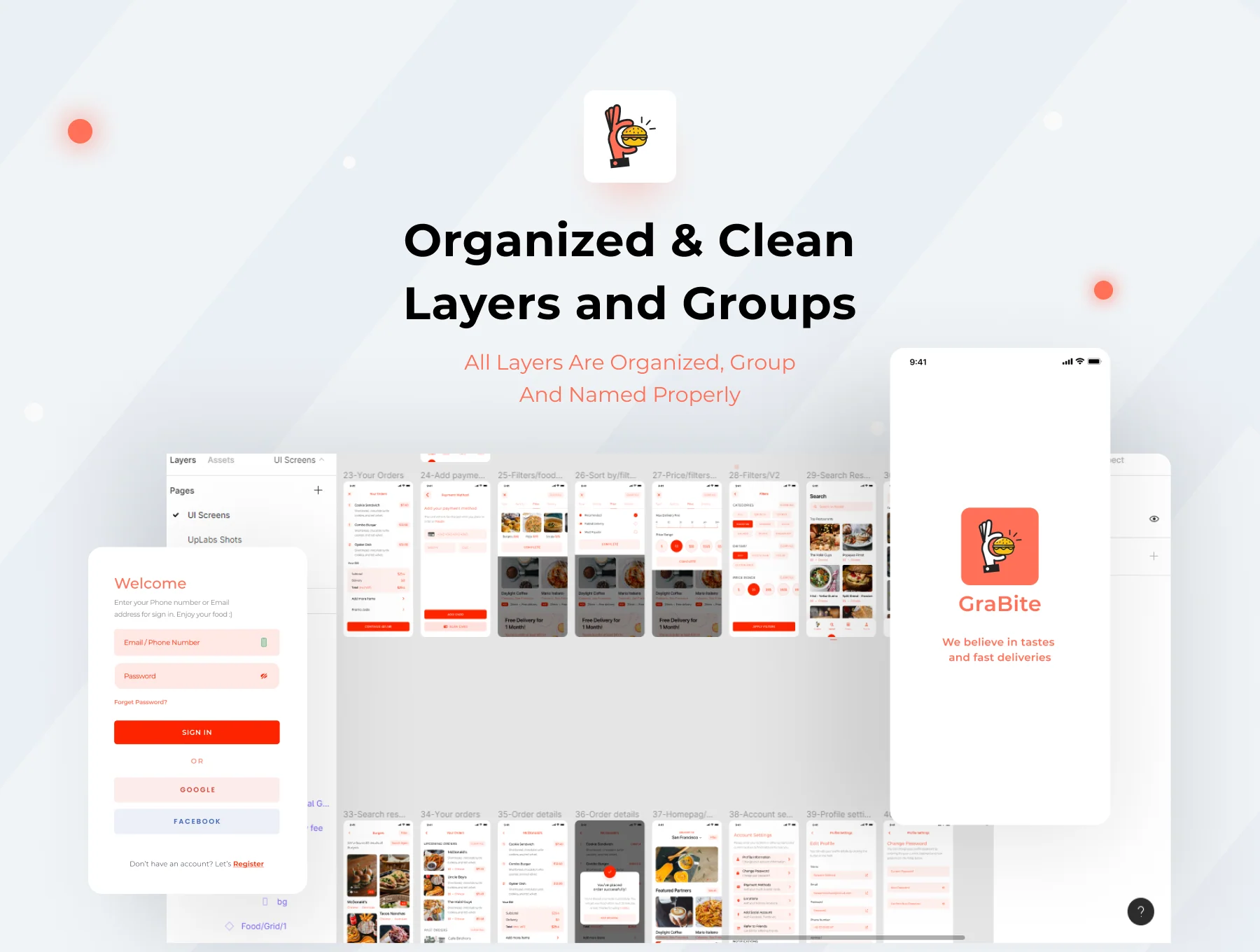 GraBite - A Food Order & Delivery App UI Kit 5