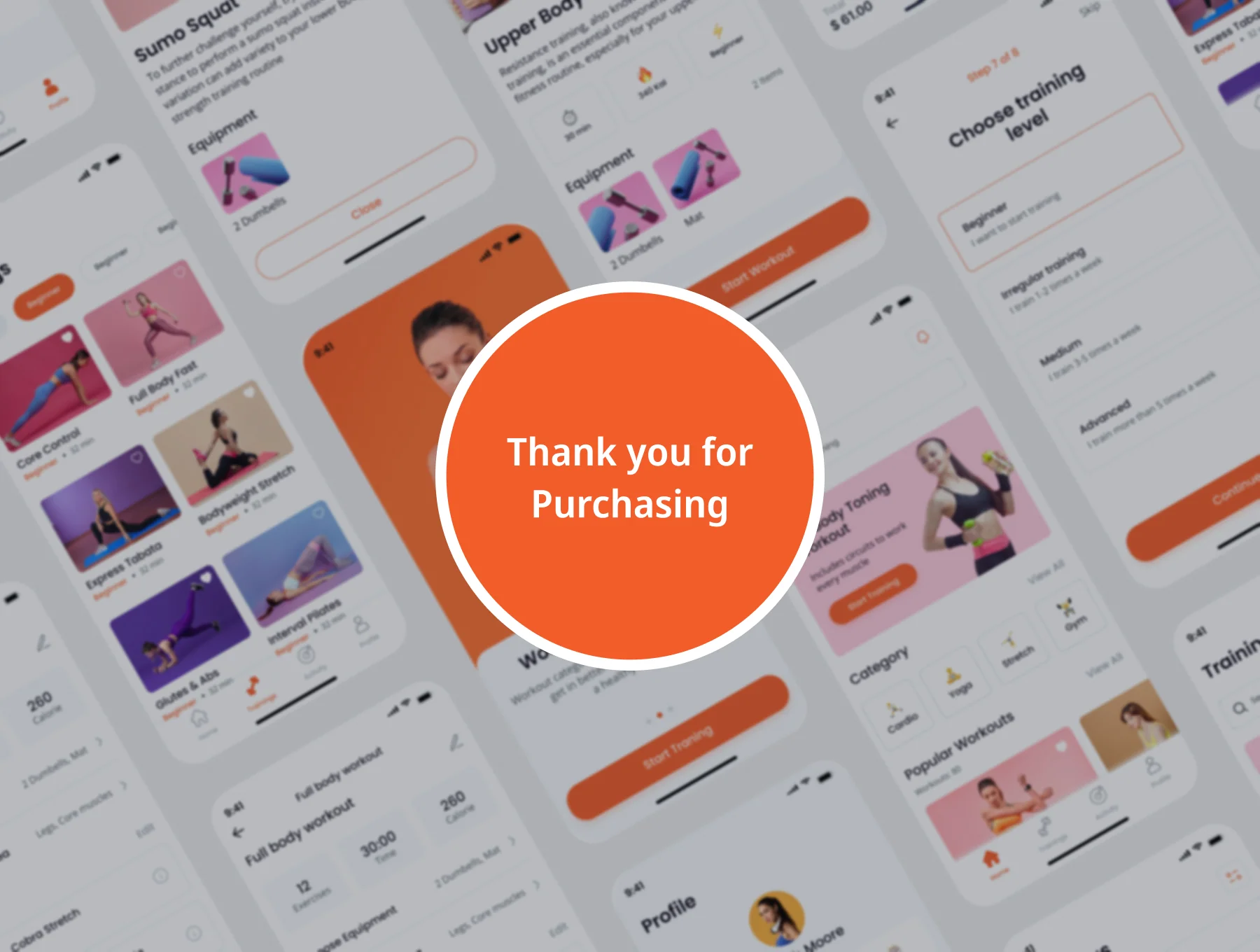 Grace - Fitness App UI Kit 6