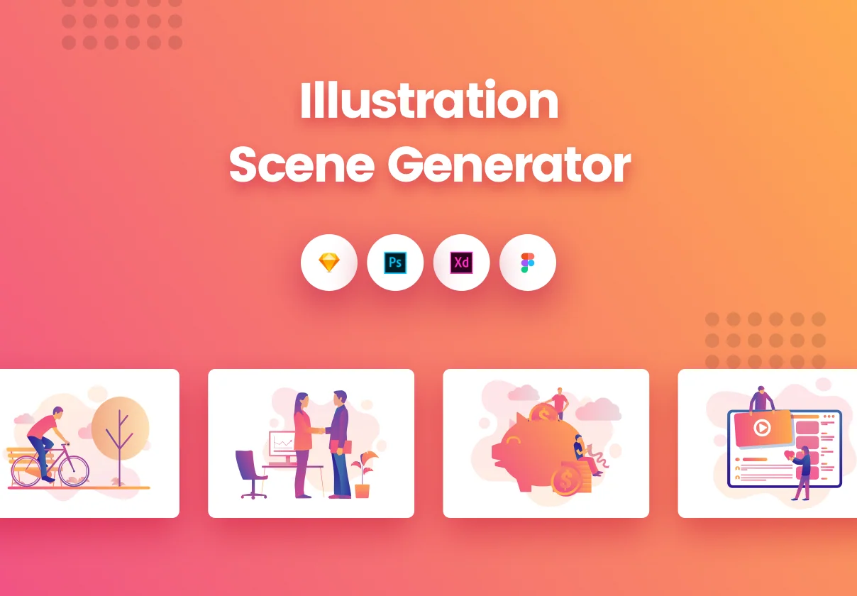 Gradient Illustration Scene Generator