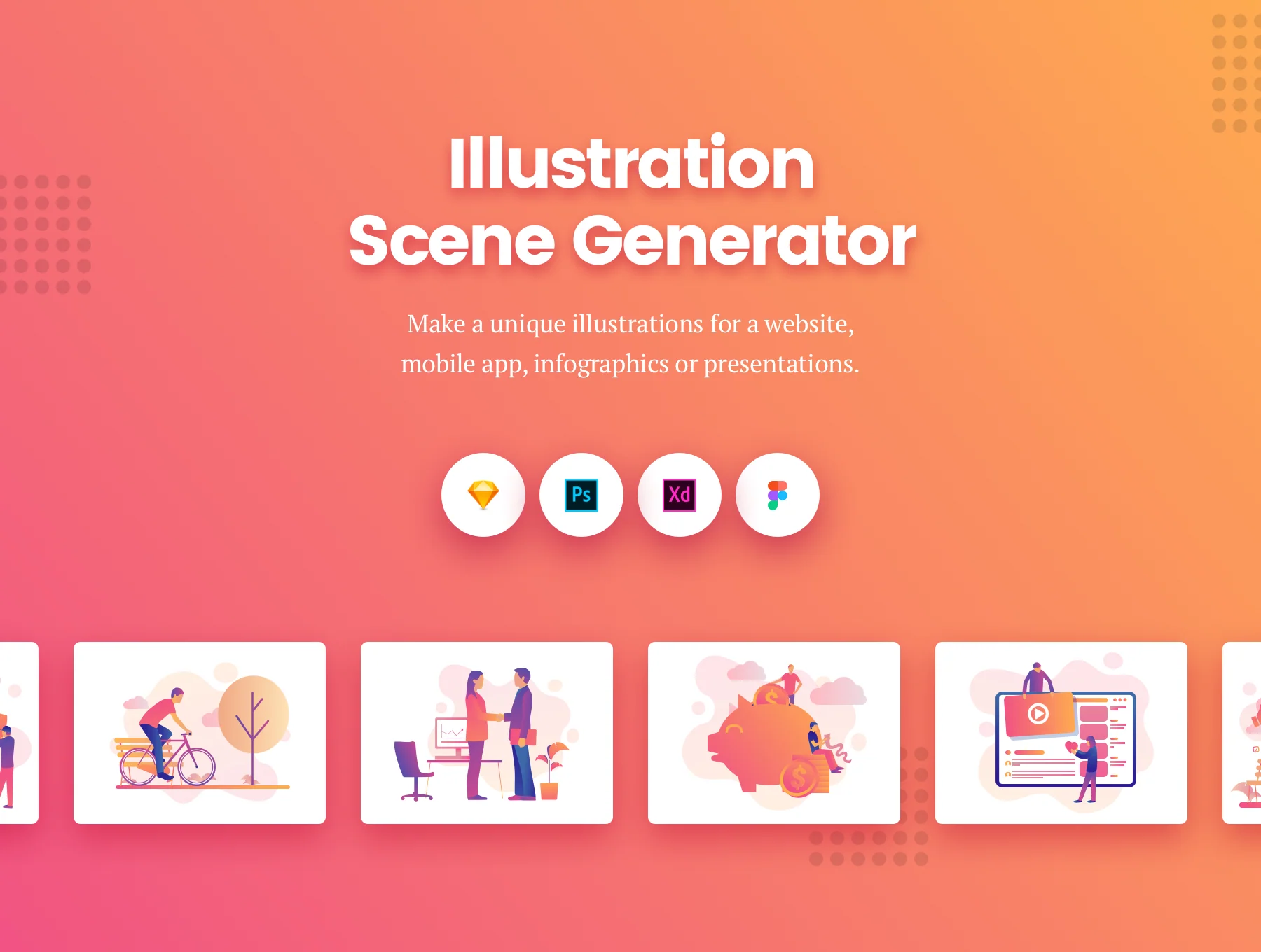 Gradient Illustration Scene Generator