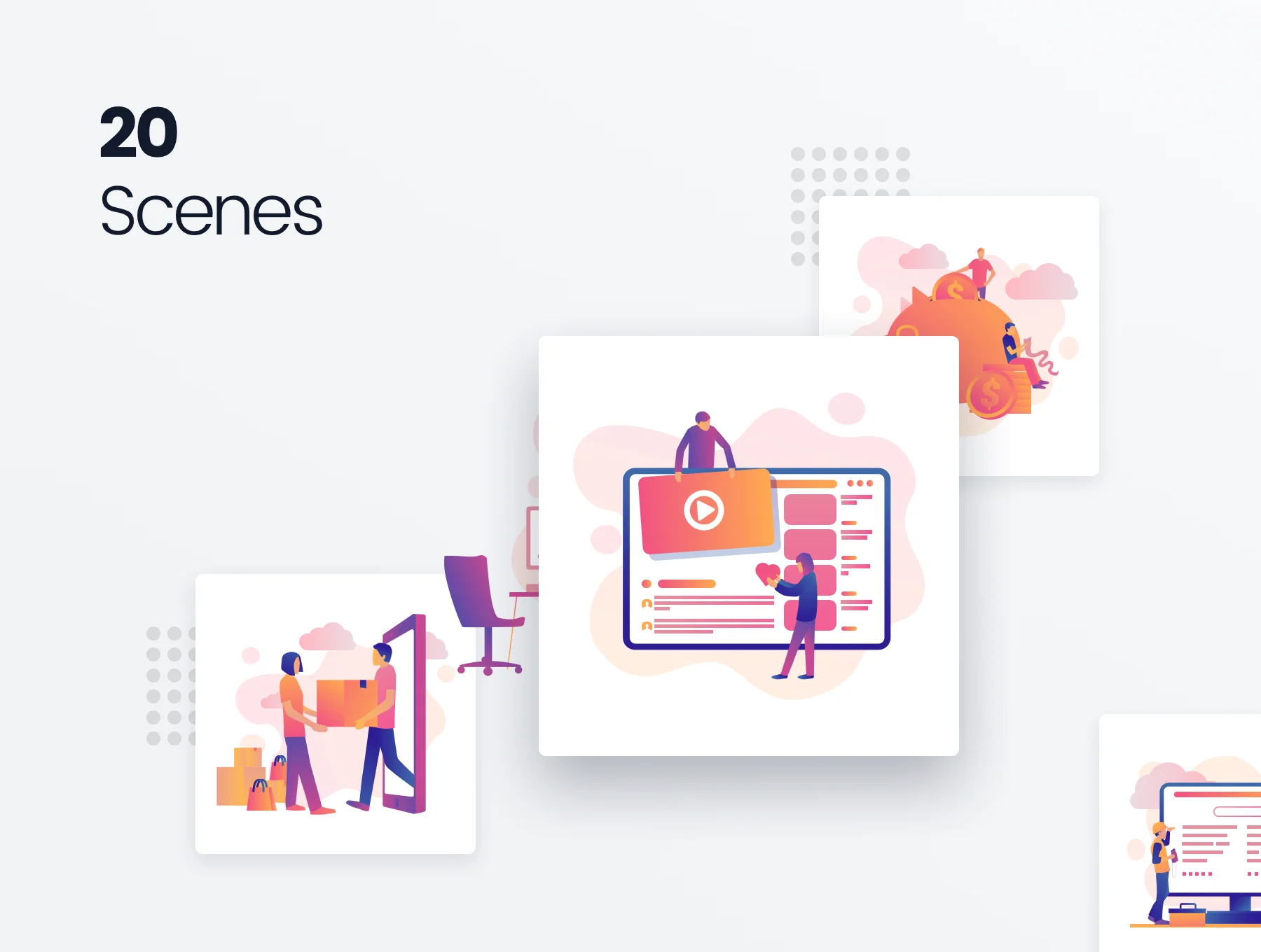 Gradient Illustration Scene Generator 4