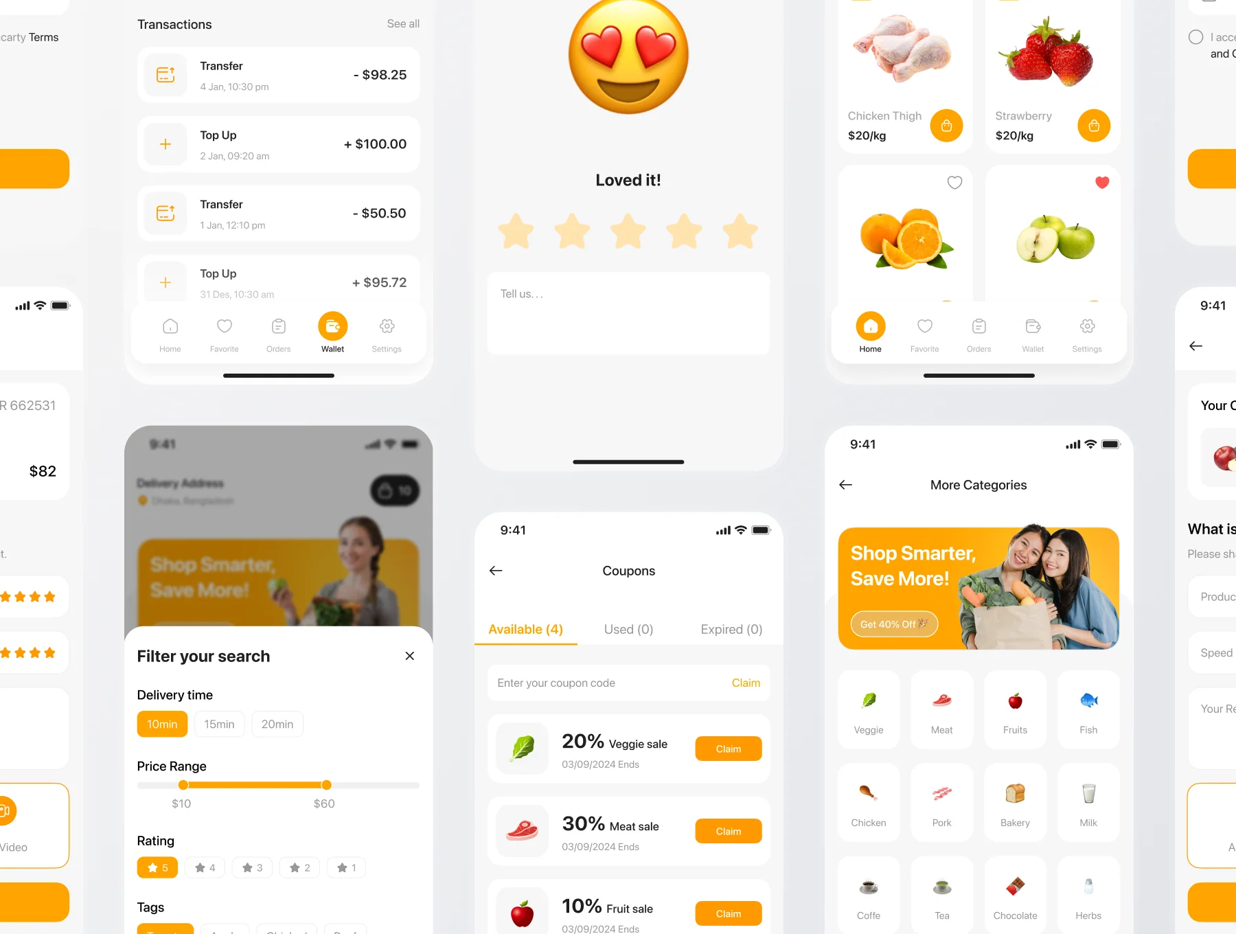 Grancarty - Grocery Store Mobile App UI Kit 8