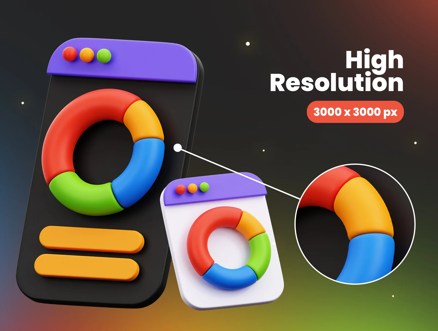 Graph and Chart 3D Objects 3