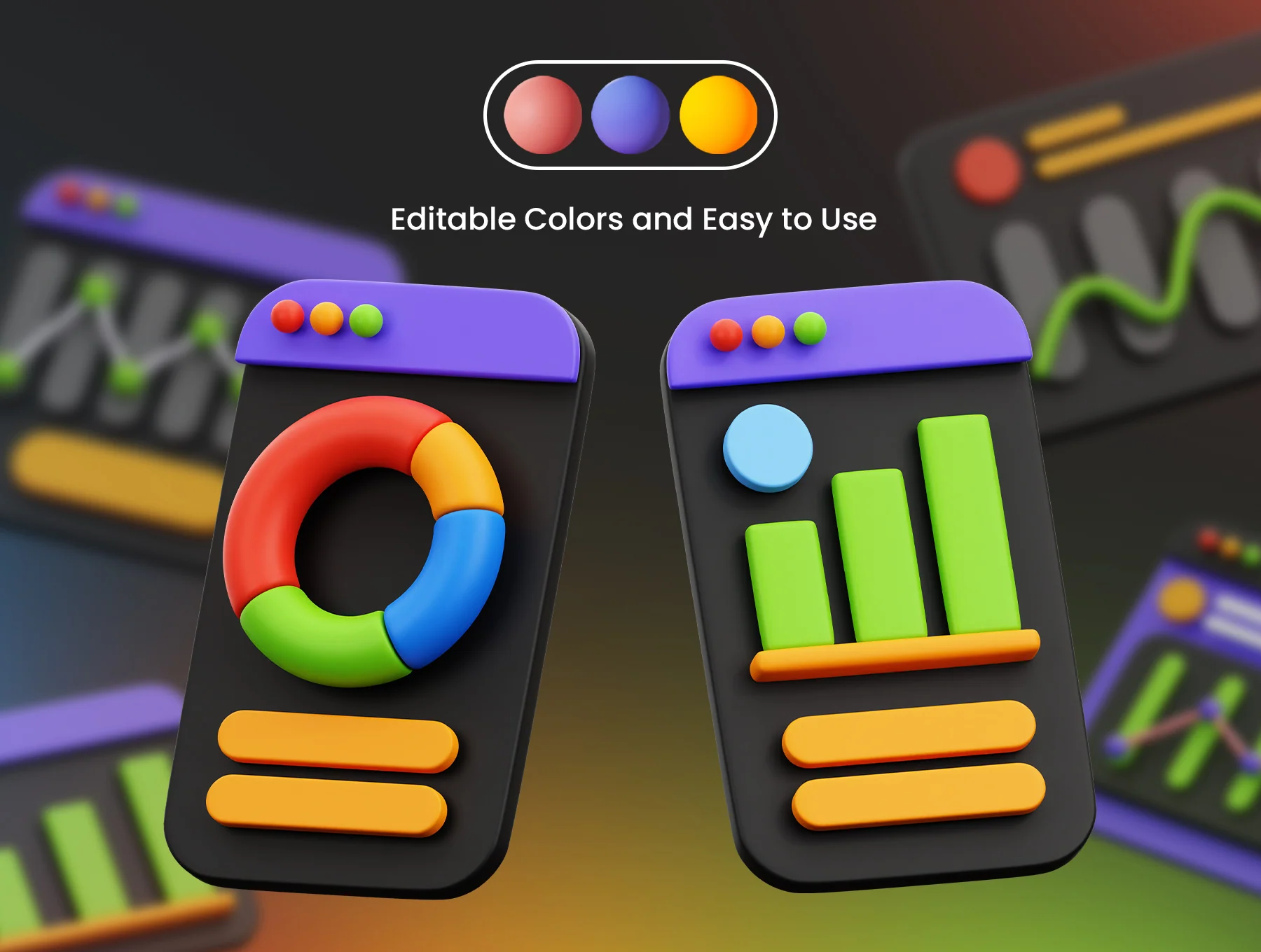 Graph and Chart 3D Objects 4