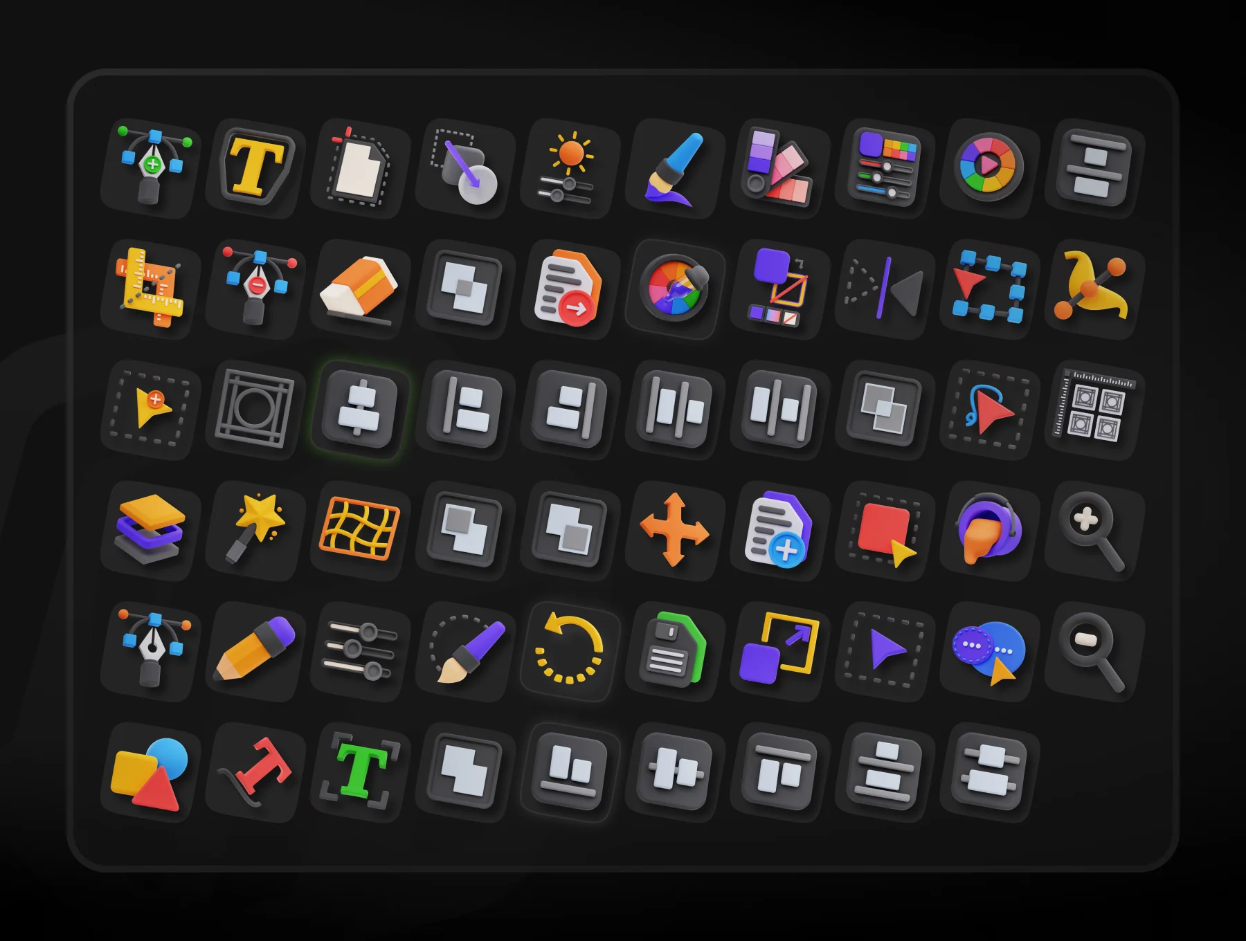 Graphic Design 3D Icon Set 2