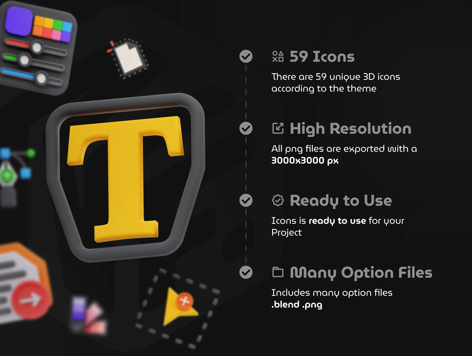 Graphic Design 3D Icon Set 3