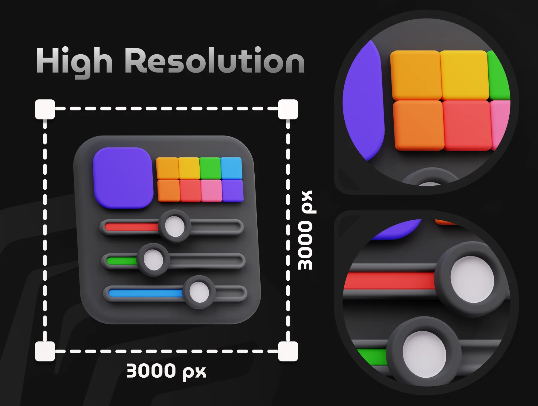 Graphic Design 3D Icon Set 4