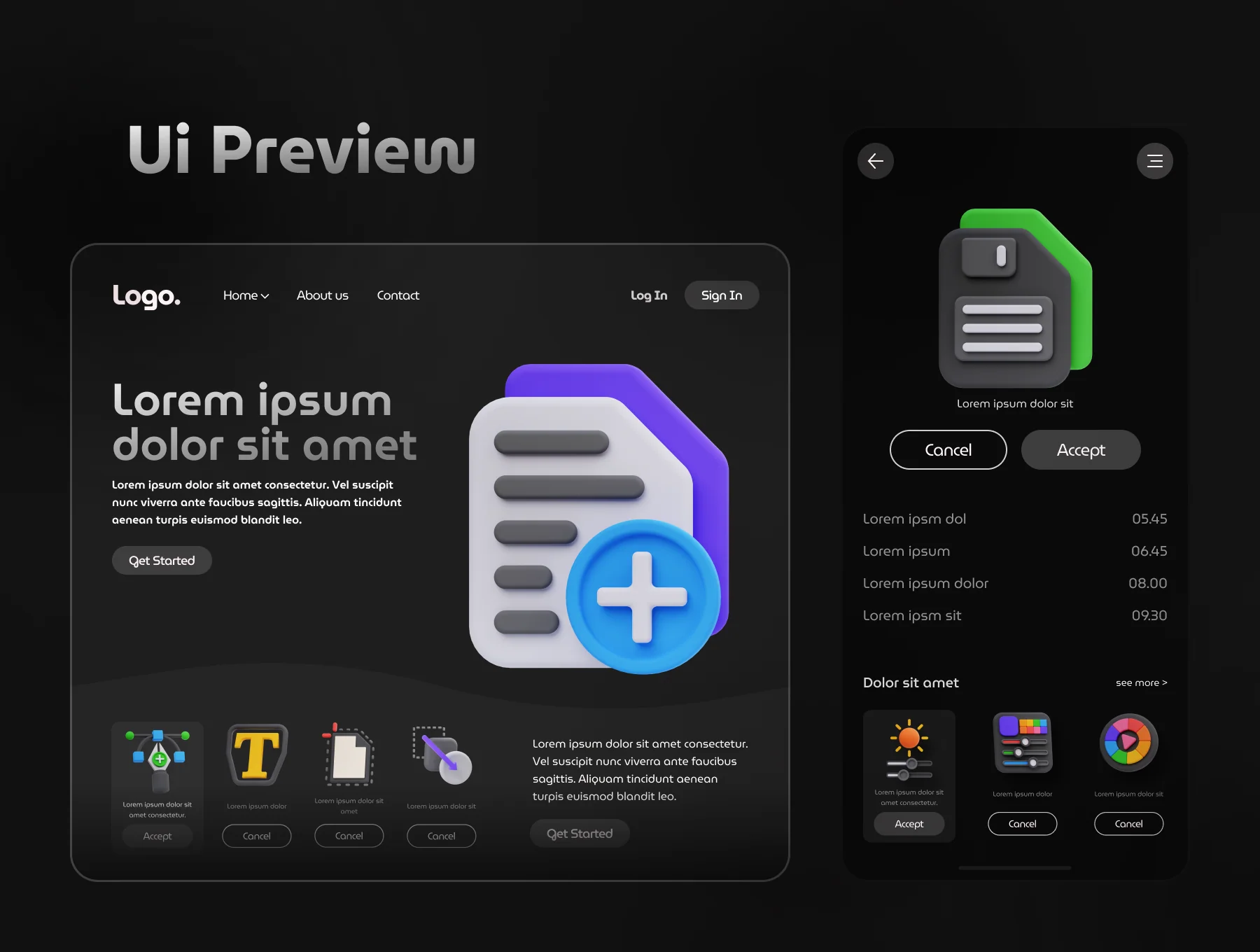 Graphic Design 3D Icon Set 5