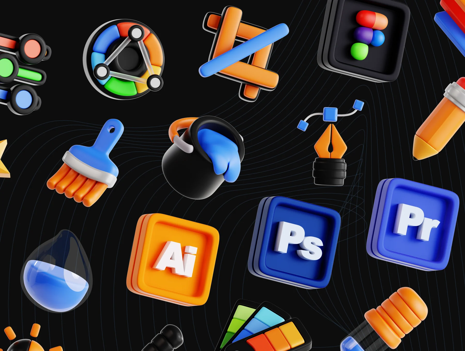 Graphic Design 3D Icon 5
