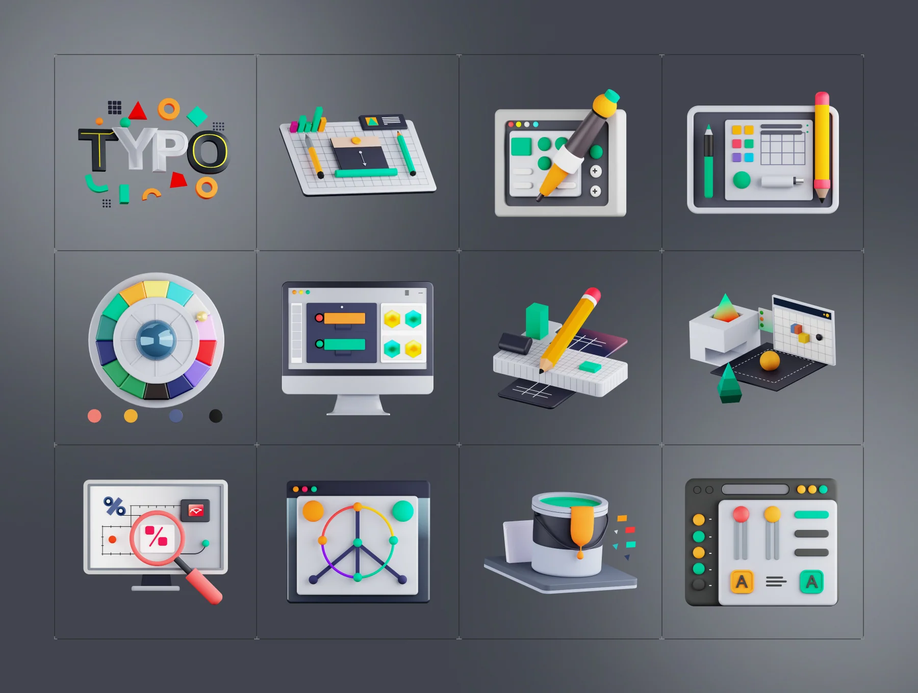 Graphic Design 3d Render 5