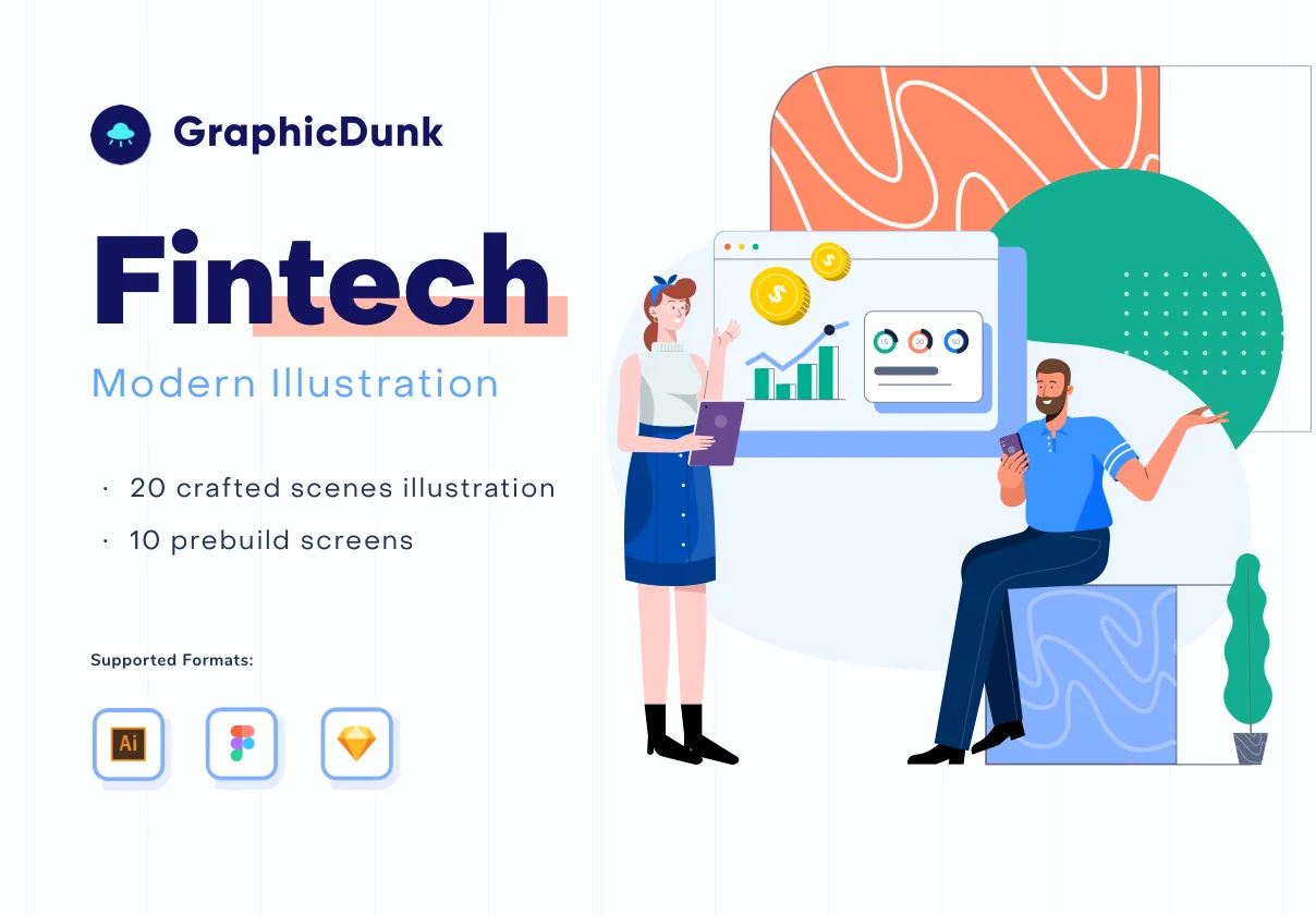 Graphicdunk - Fintech and Investment Illustration Kit