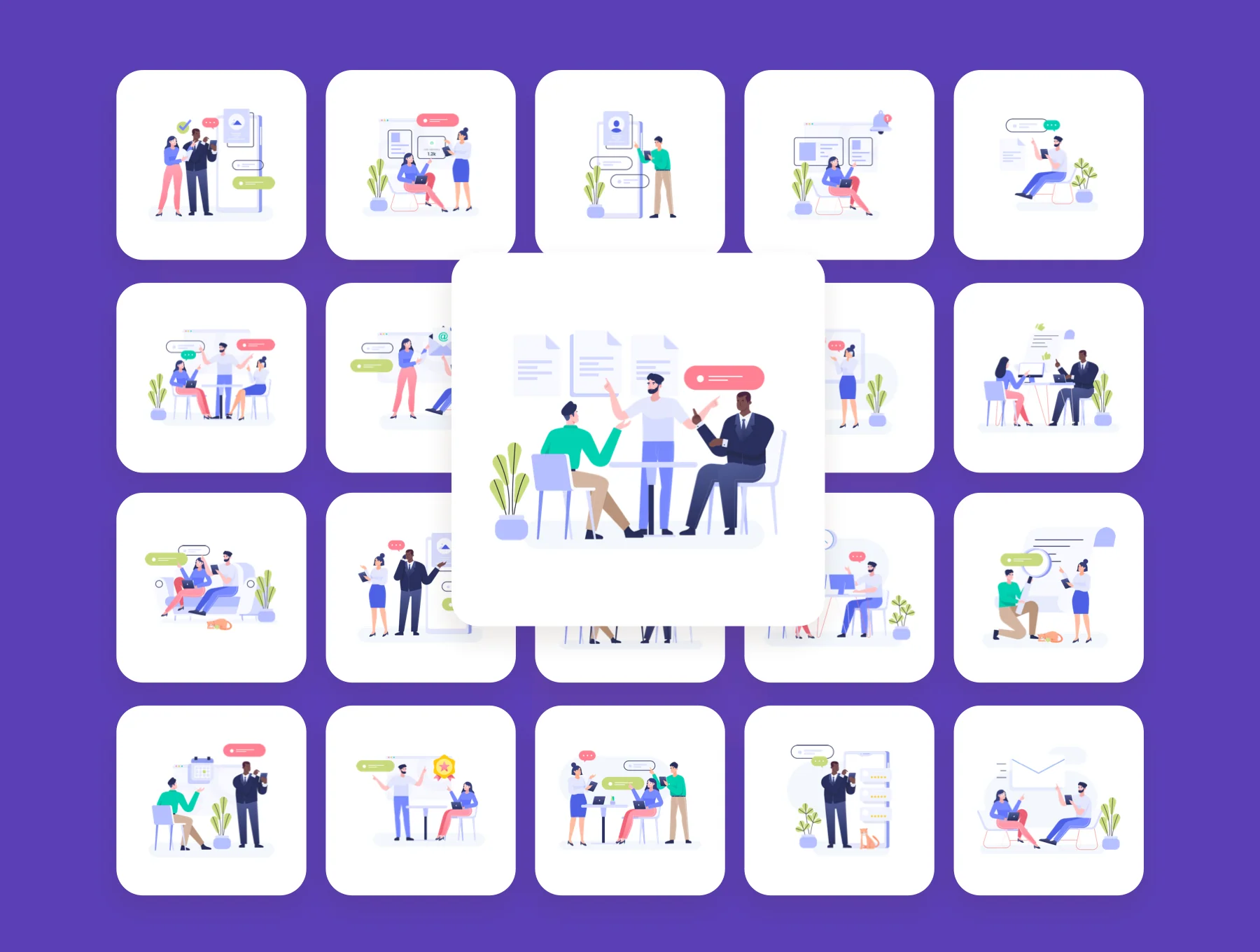 Graphicdunk - Job Interview Illustration Kit 2