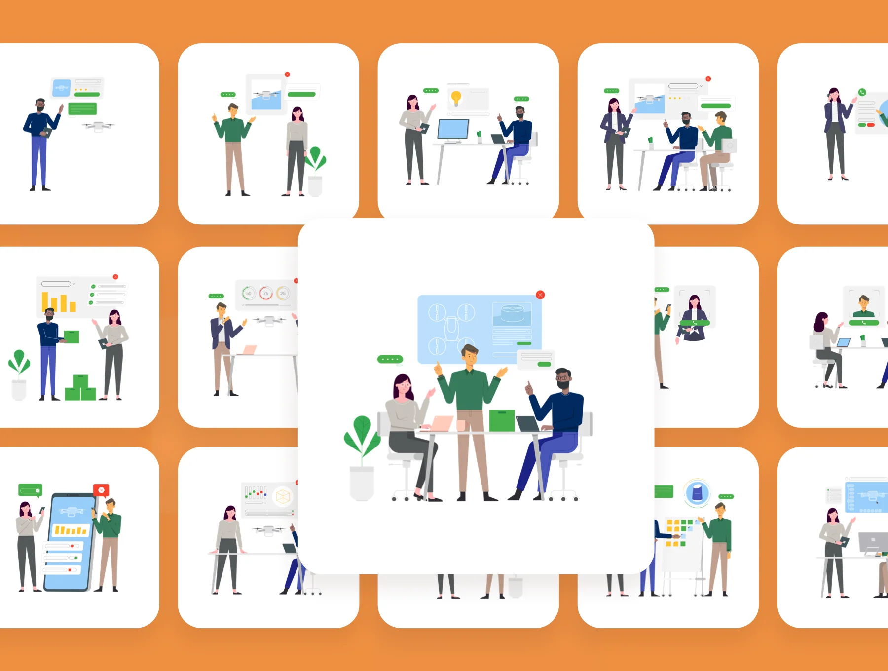 Graphicdunk - Technopreneur Illustration Scene Creator 4