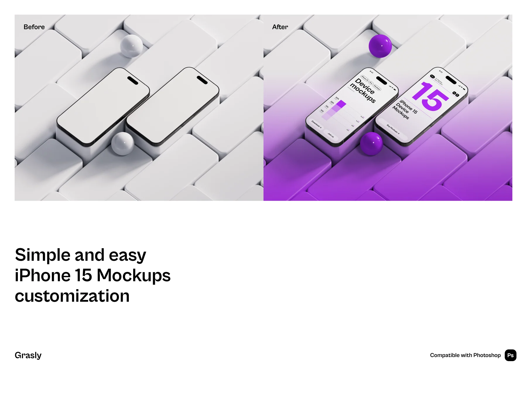 Grasly - iPhone 15 Mockups Part.1 3