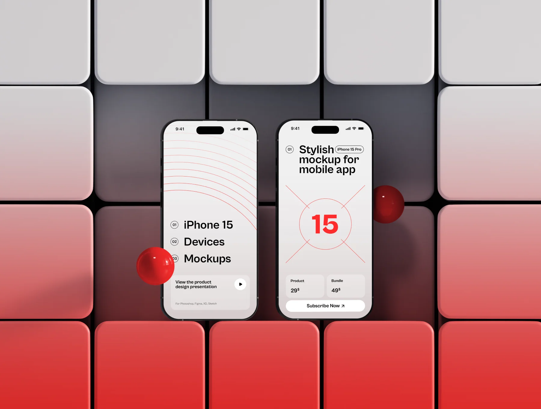 Grasly - iPhone 15 Mockups Part.2 5