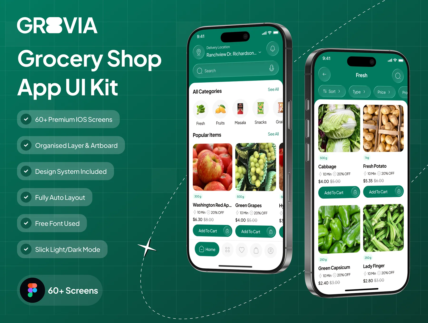 Gravia - Grocery Shop App UI Kit