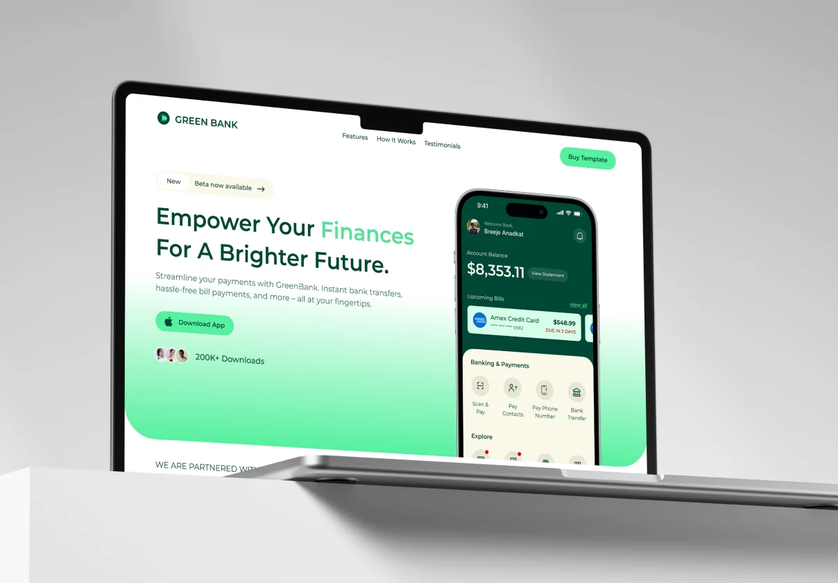 Green Bank - Framer Template