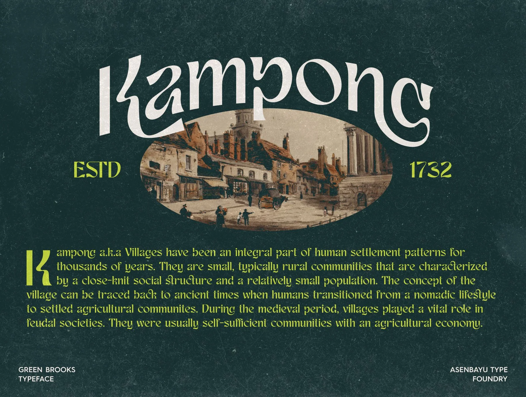 Green Brooks Typeface 10