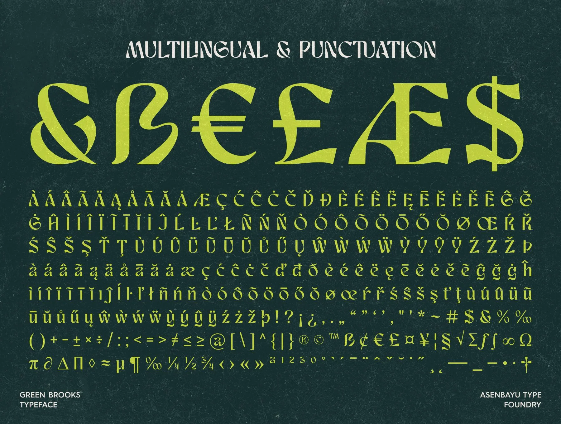 Green Brooks Typeface 11