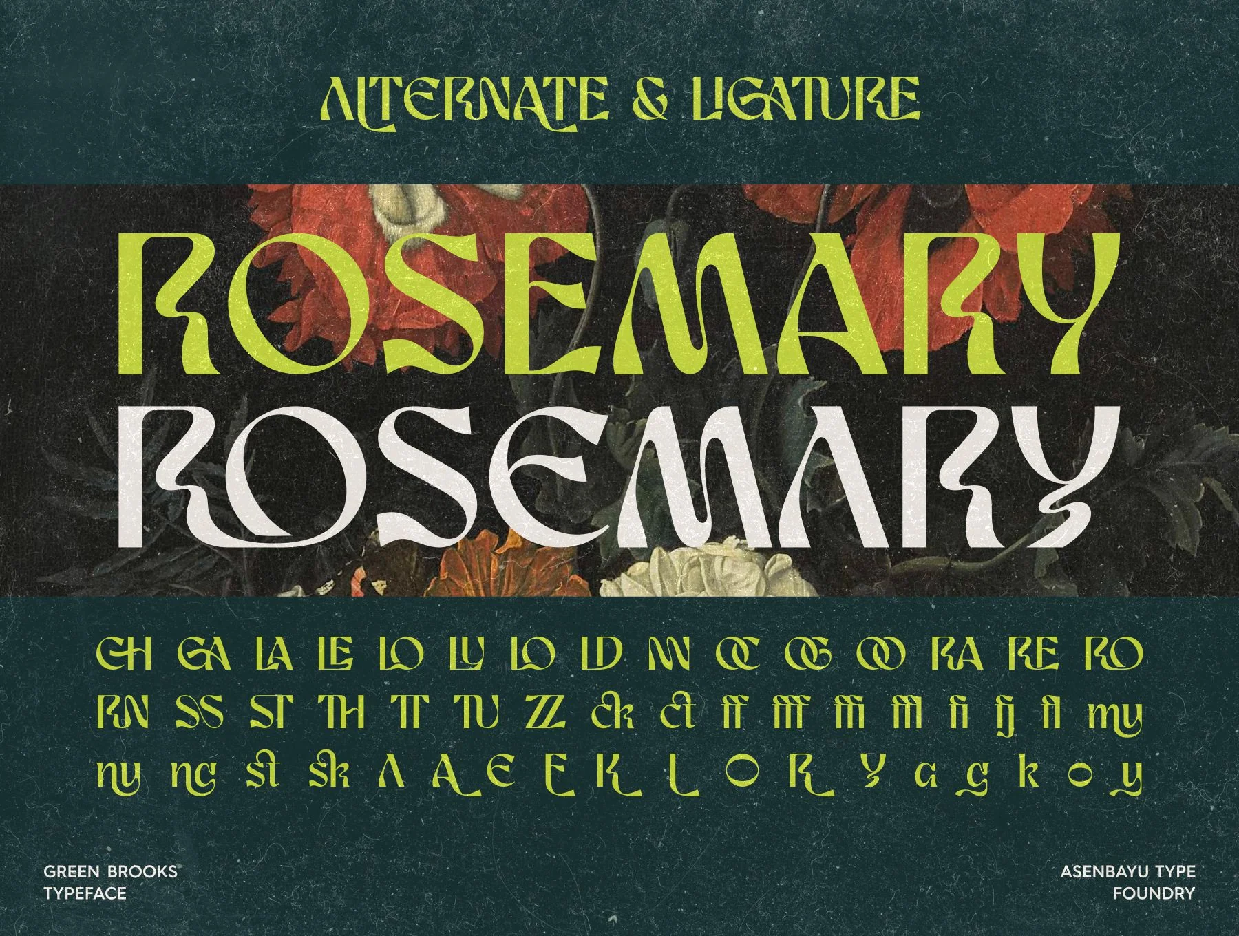 Green Brooks Typeface 6