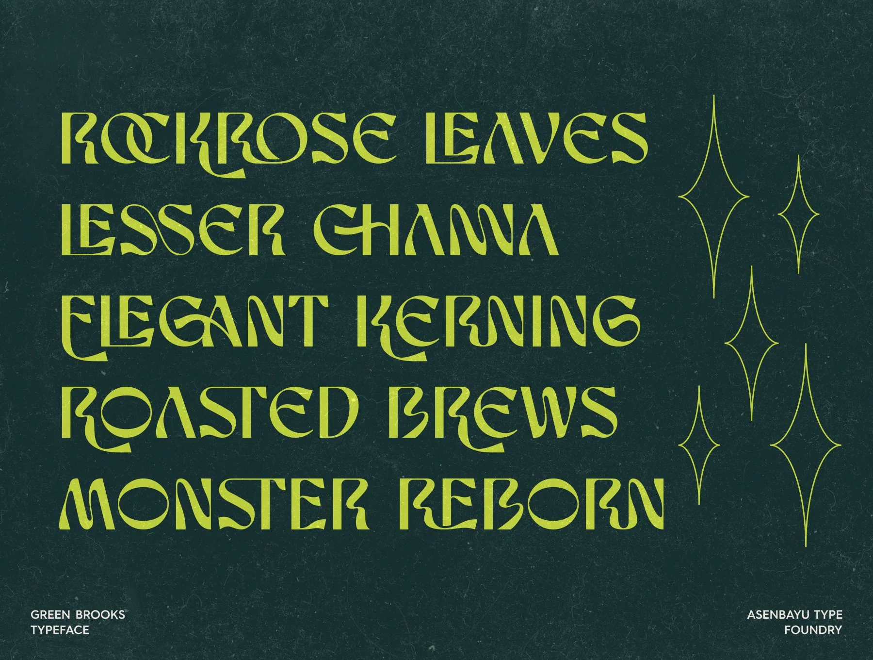 Green Brooks Typeface 7