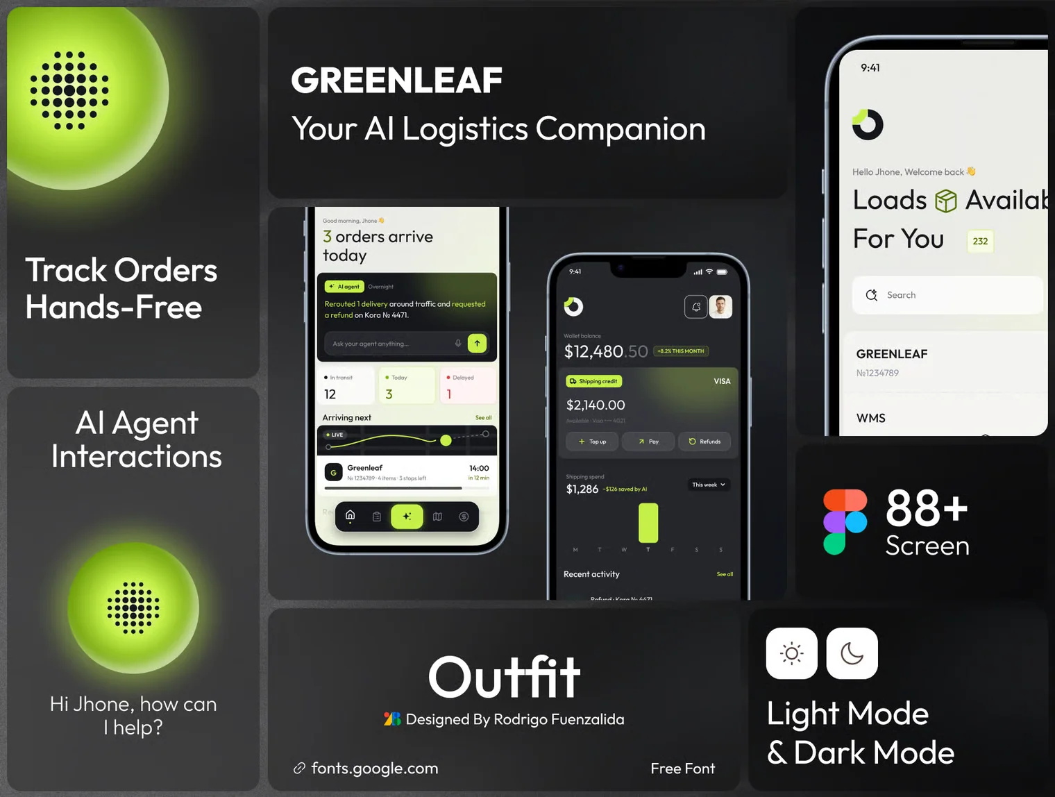 Greenleaf — AI Logistics Tracking App UI Kit 2