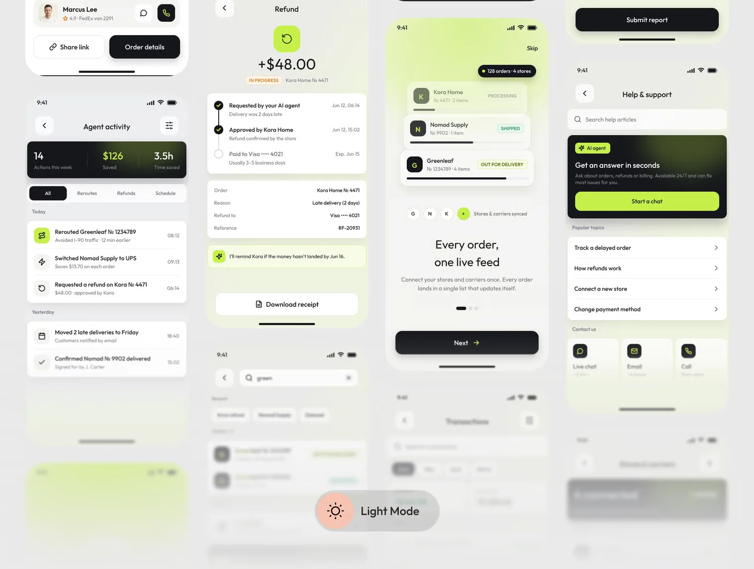 Greenleaf — AI Logistics Tracking App UI Kit 4