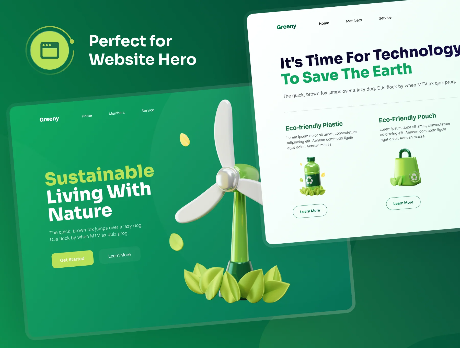 Greeny - Environment & Ecology 3D Icon Set 6