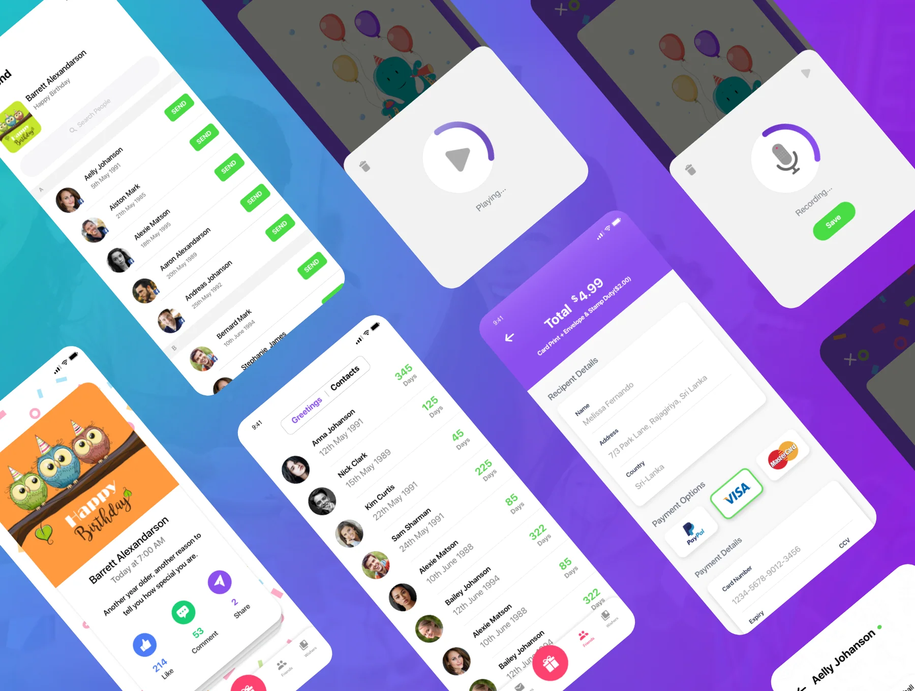 Greetings - Mobile Application UI Kit 2