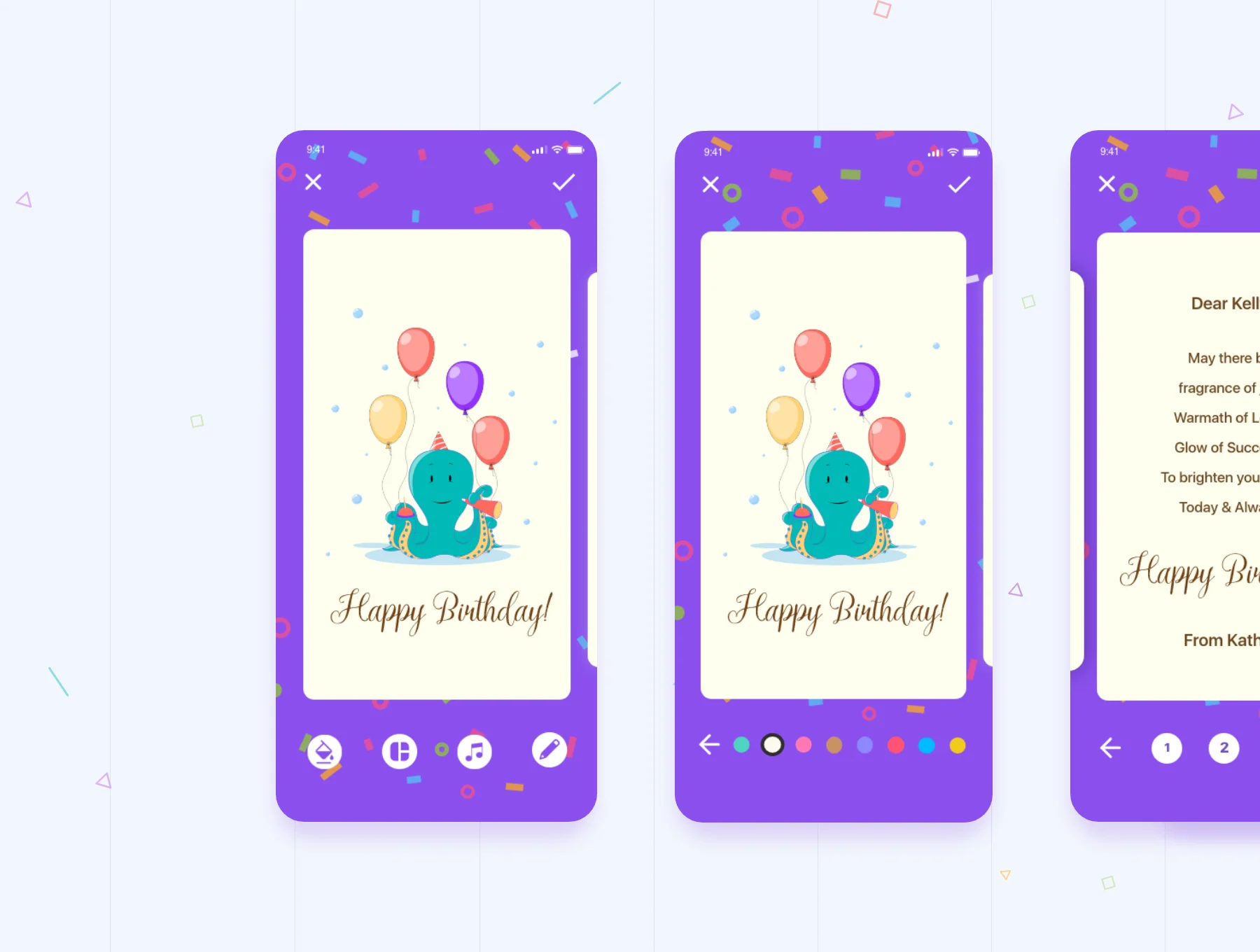 Greetings - Mobile Application UI Kit 3