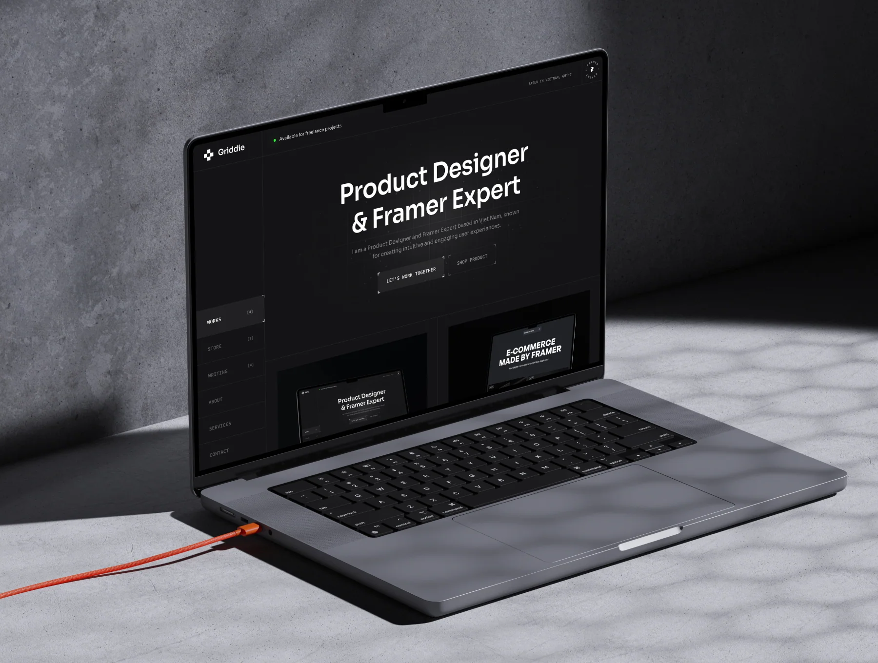 Griddie - Personal Site Framer template
