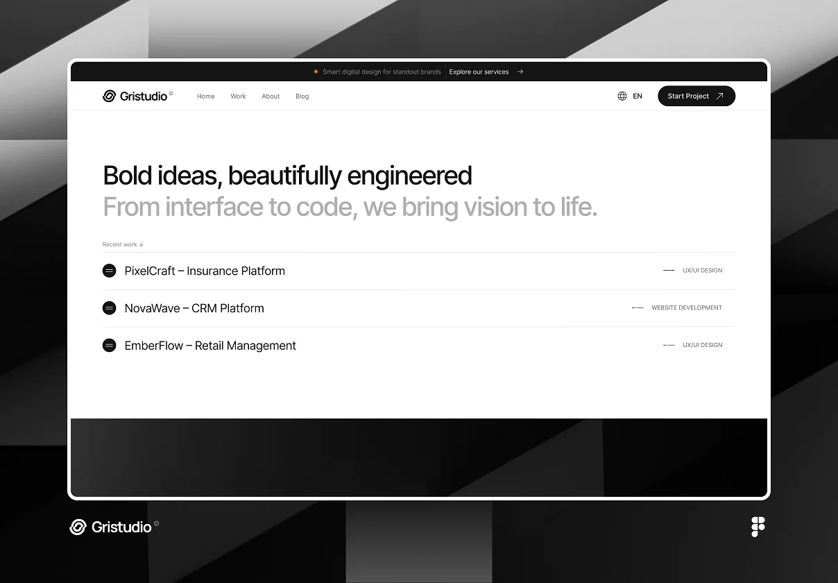 Gristudio - Portfolio UI Kit