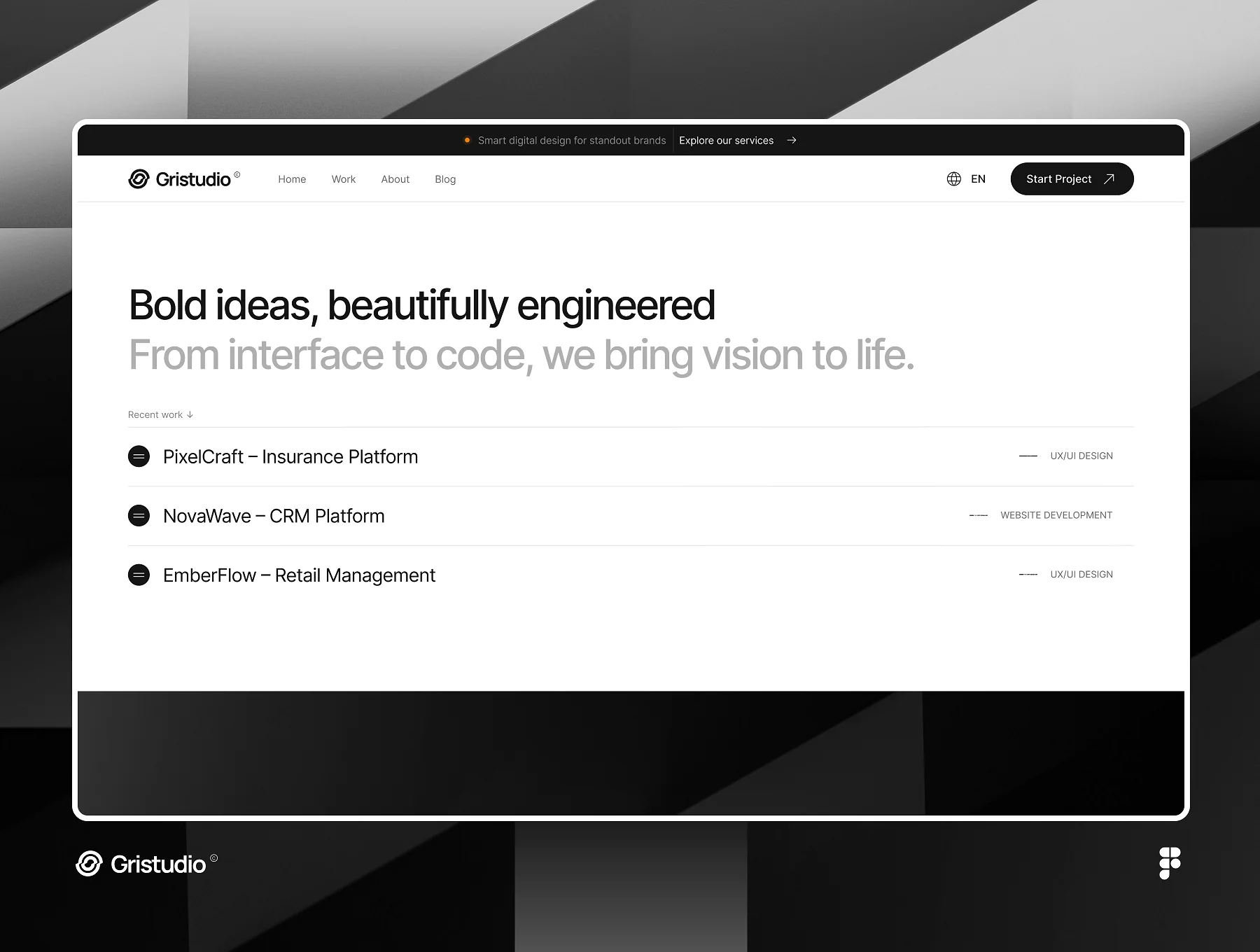 Gristudio - Portfolio UI Kit