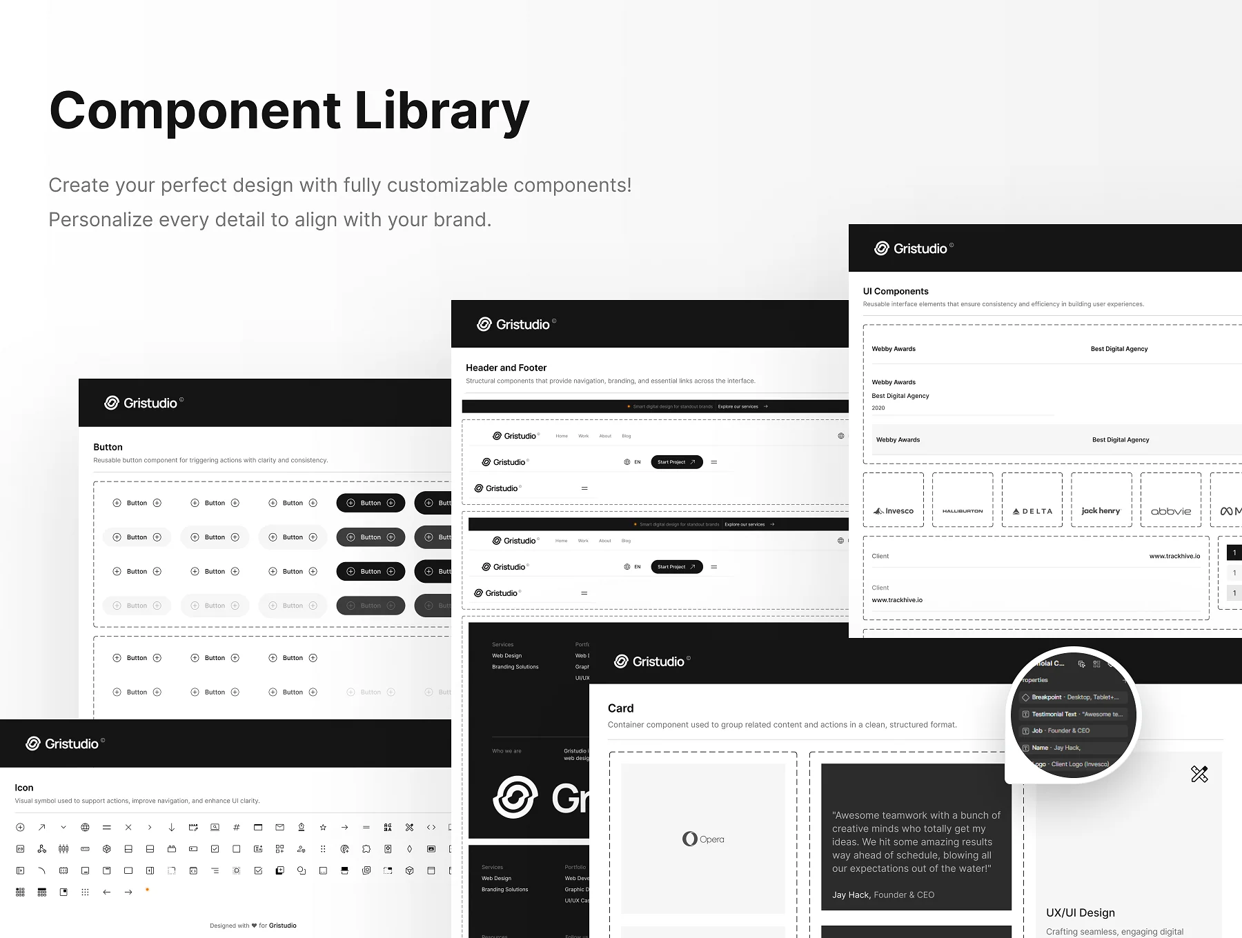 Gristudio - Portfolio UI Kit 4