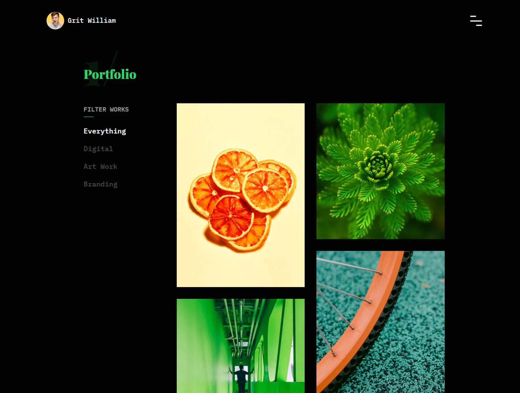 Grit - Portfolio/CV/Resume HTML Template 4