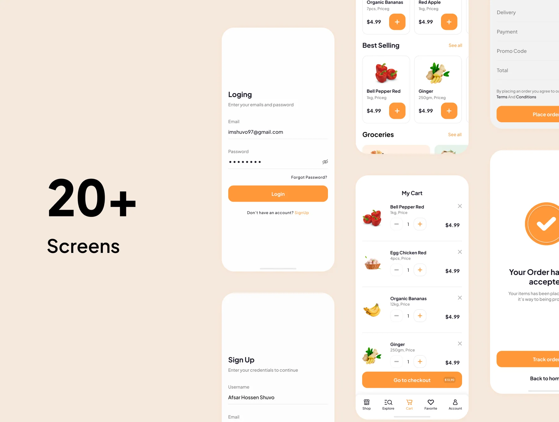 Grobox - Groceries Marketplace UI Kit 4