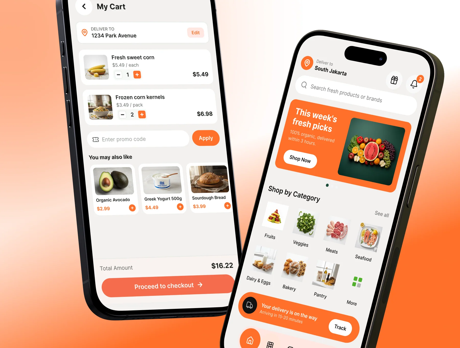 Groc – Grocery Shopping Mobile App UI Kit 4