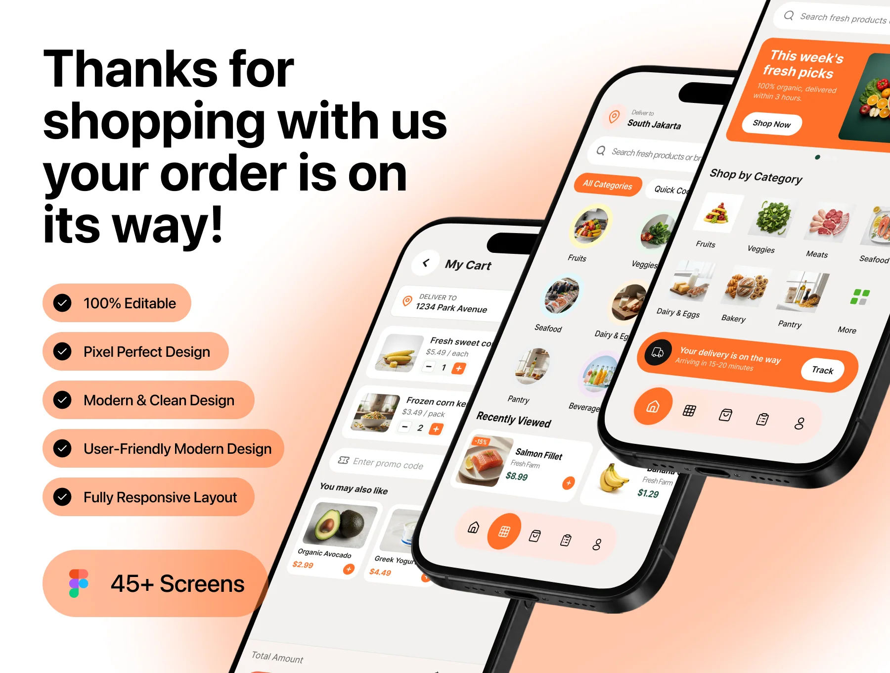 Groc – Grocery Shopping Mobile App UI Kit 6