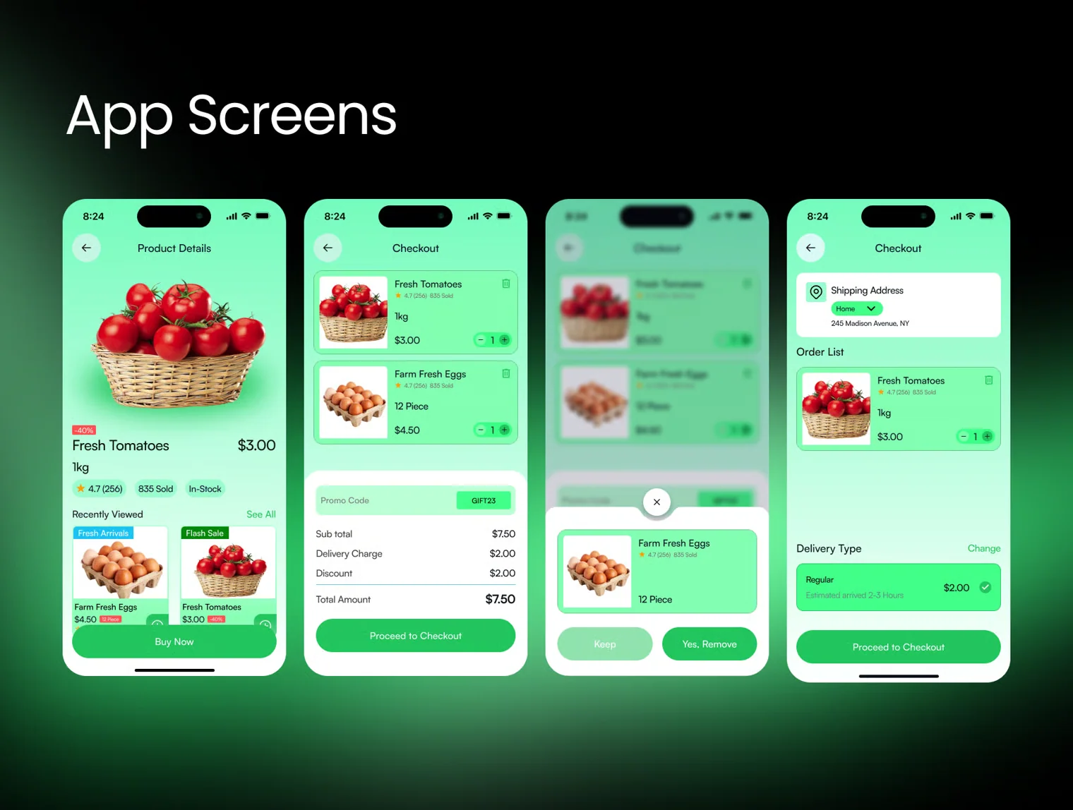 Grocely – Grocery Shop Mobile App Figma UI Kit 4