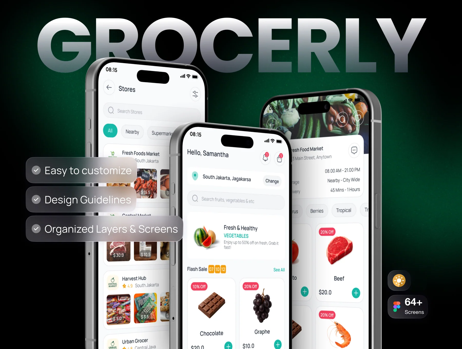 Grocerly - eCommerce Grocery App UI Kit