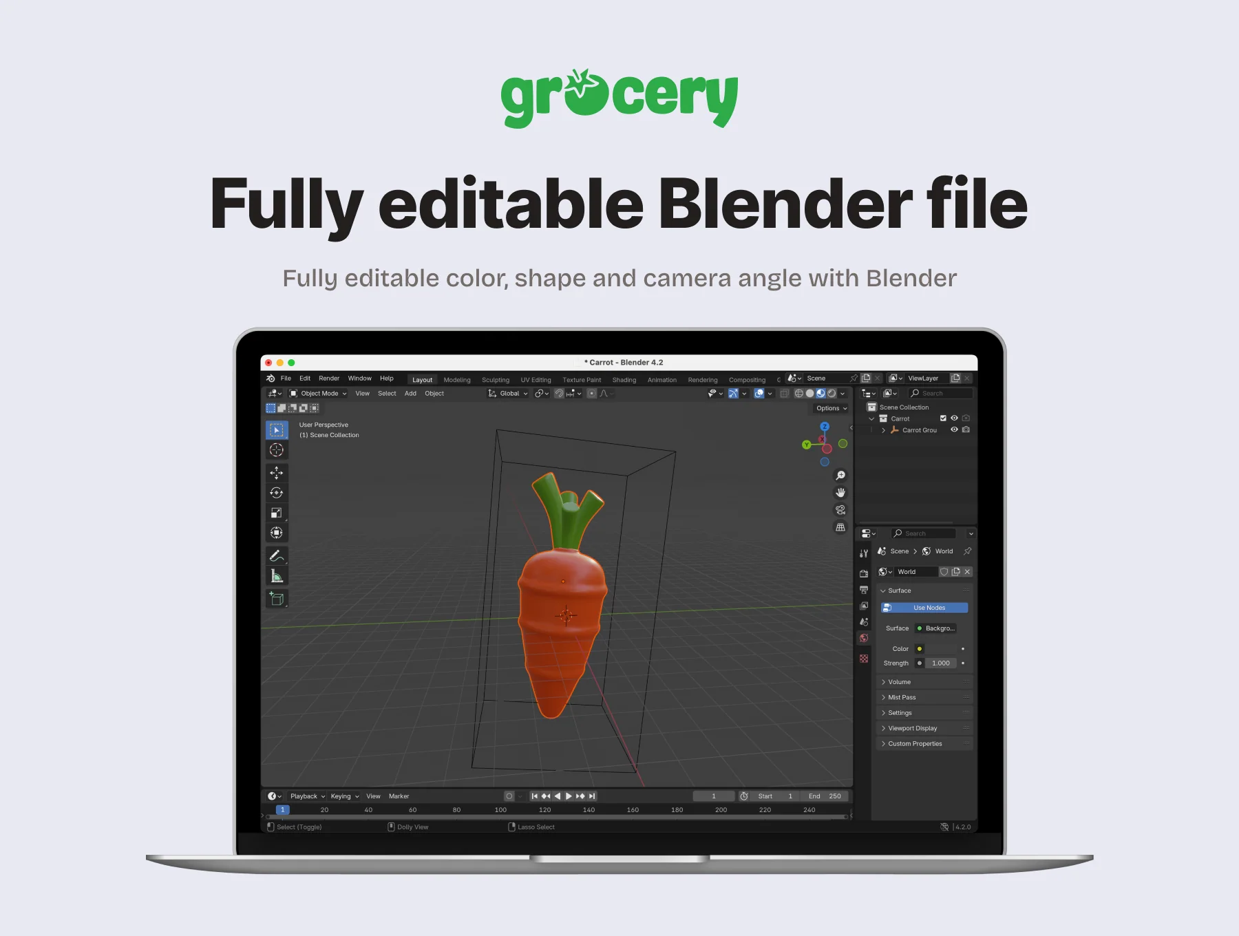 Grocery - Food & Vegetable 3D Icons 5