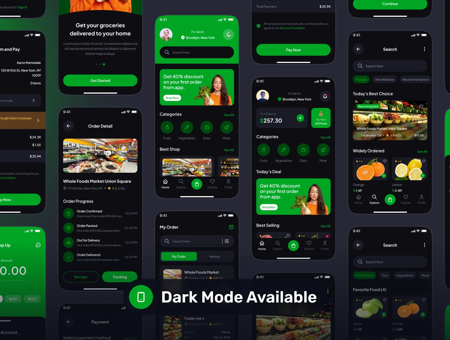 GROCERY - Fresh Fruit Delivery Premium App UI Kit 2