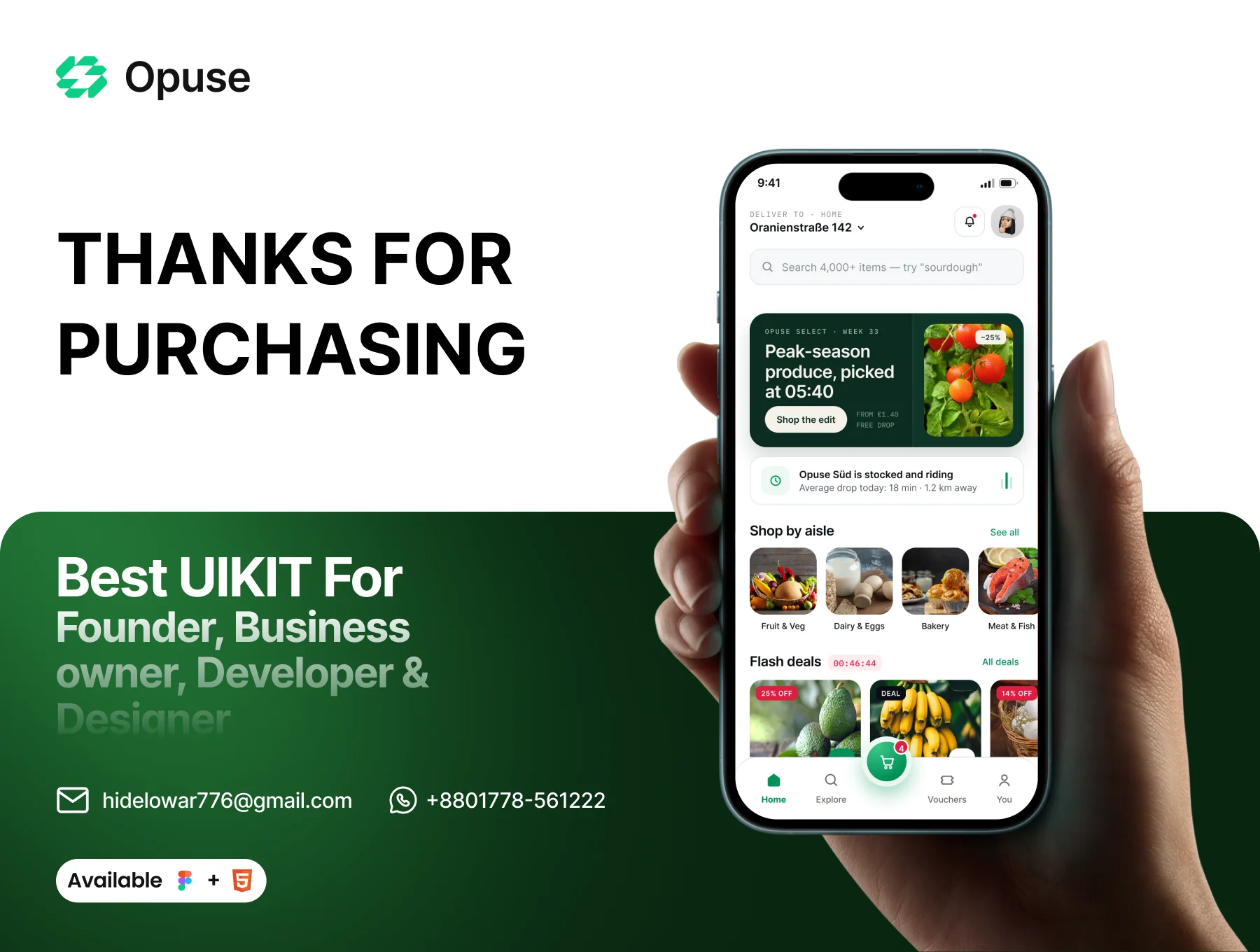 Grocery Shop & Delivery Mobile App UI Kit 6